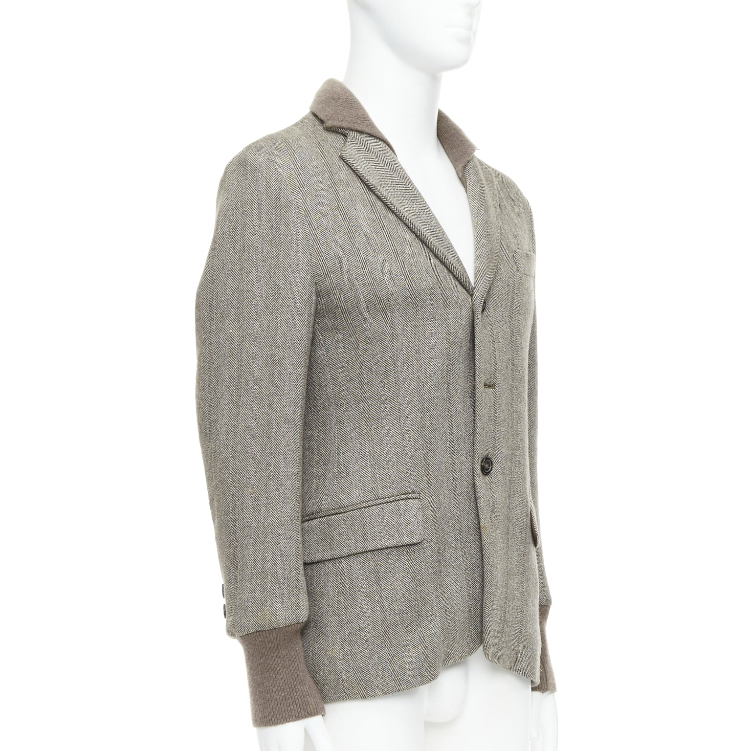Yves Saint Laurent Herringbone Collar Jacket - 4