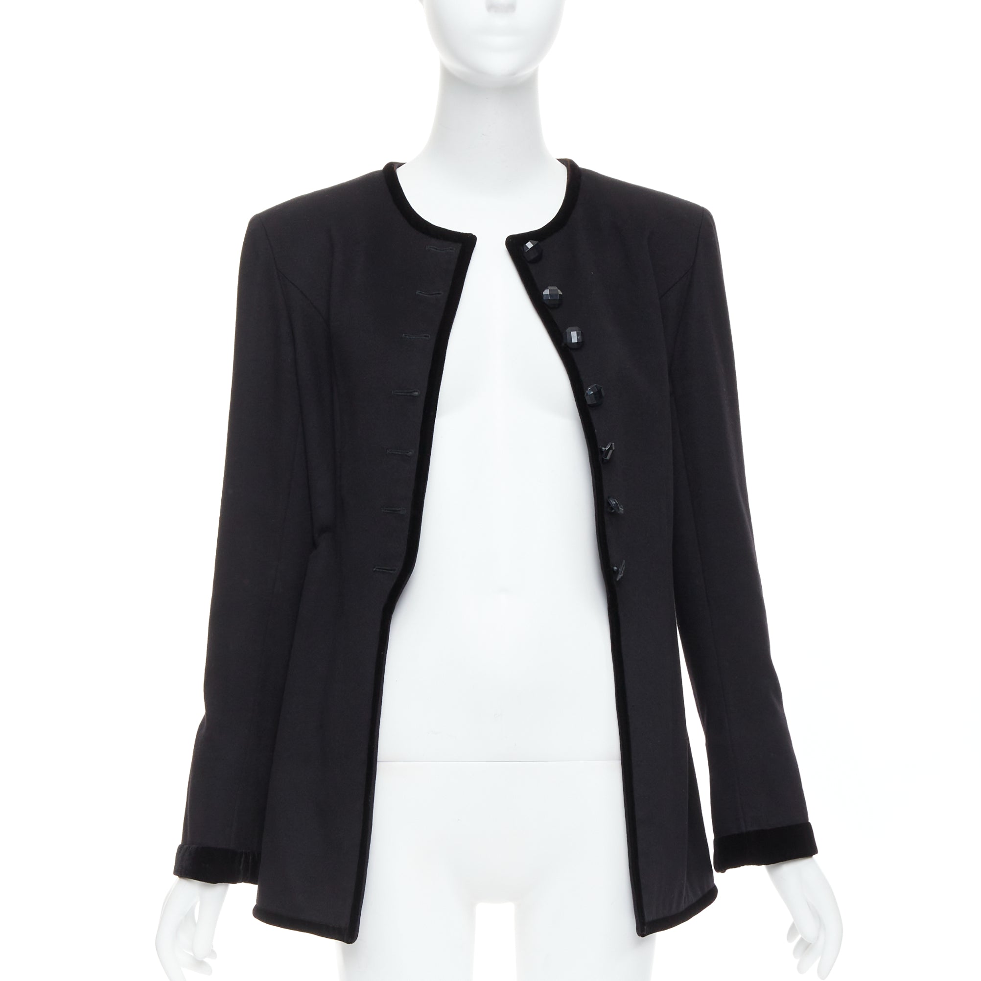 Valentino Garavani Black Wool Velvet Jacket - Image 6
