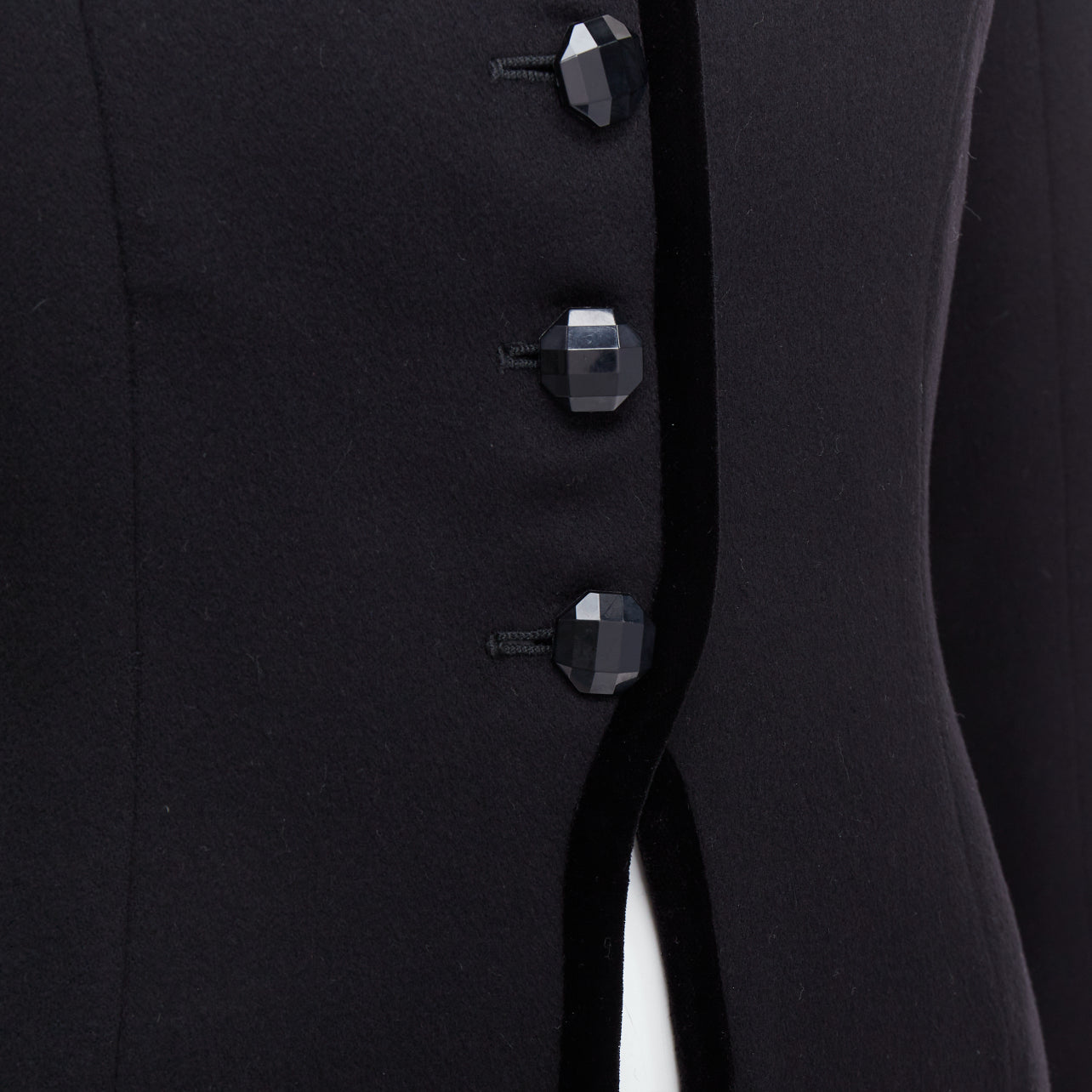 Valentino Garavani Black Wool Velvet Jacket - Image 10