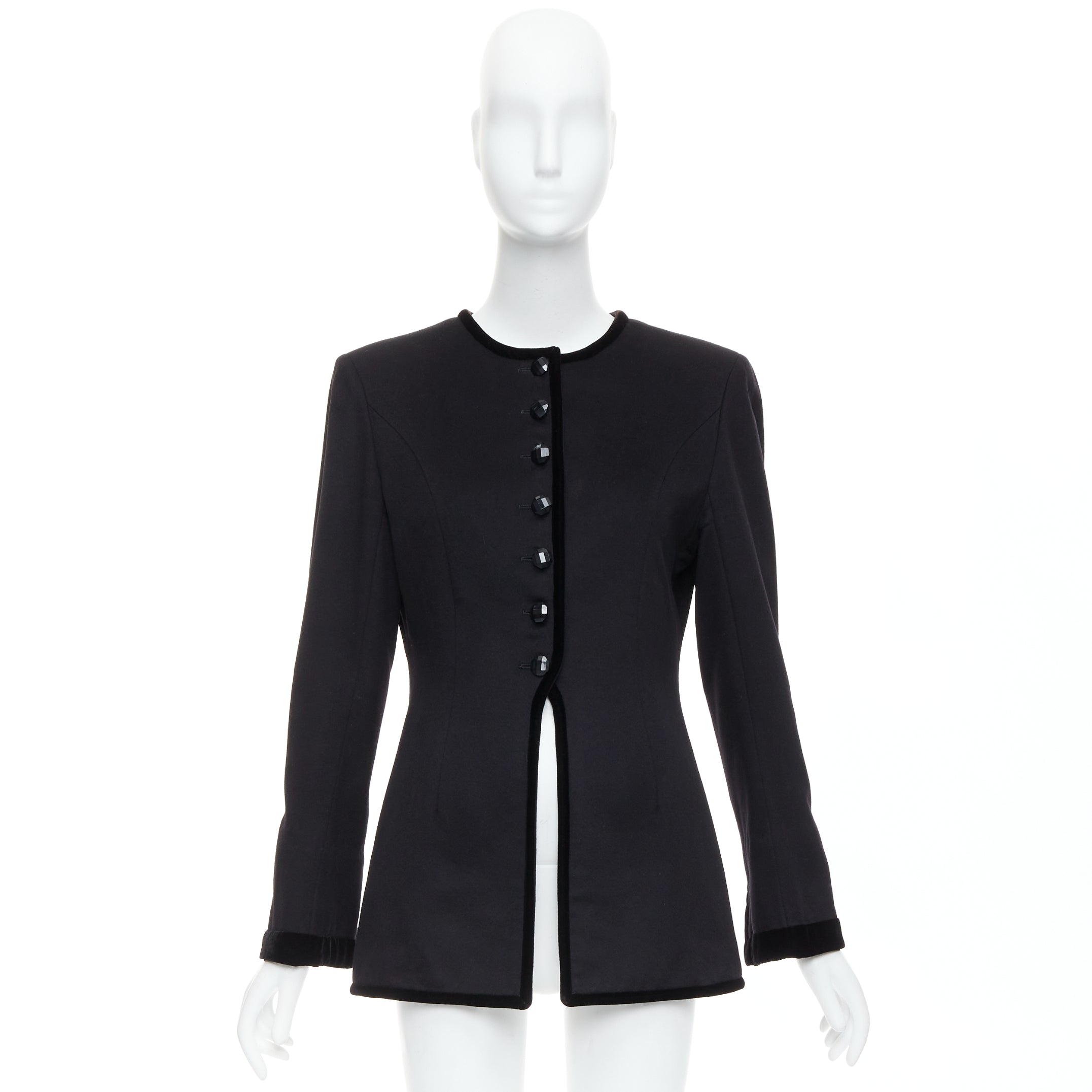 Valentino Garavani Black Wool Velvet Jacket - Image 14