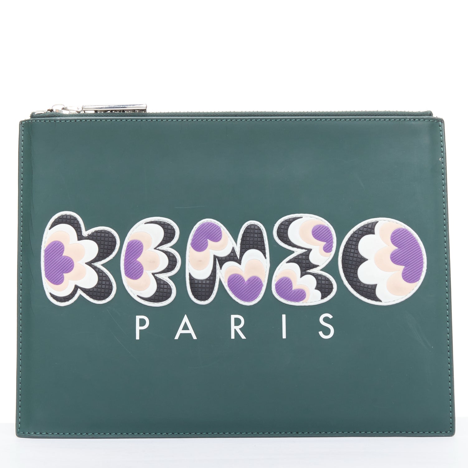 Kenzo Portfolio zip clutch