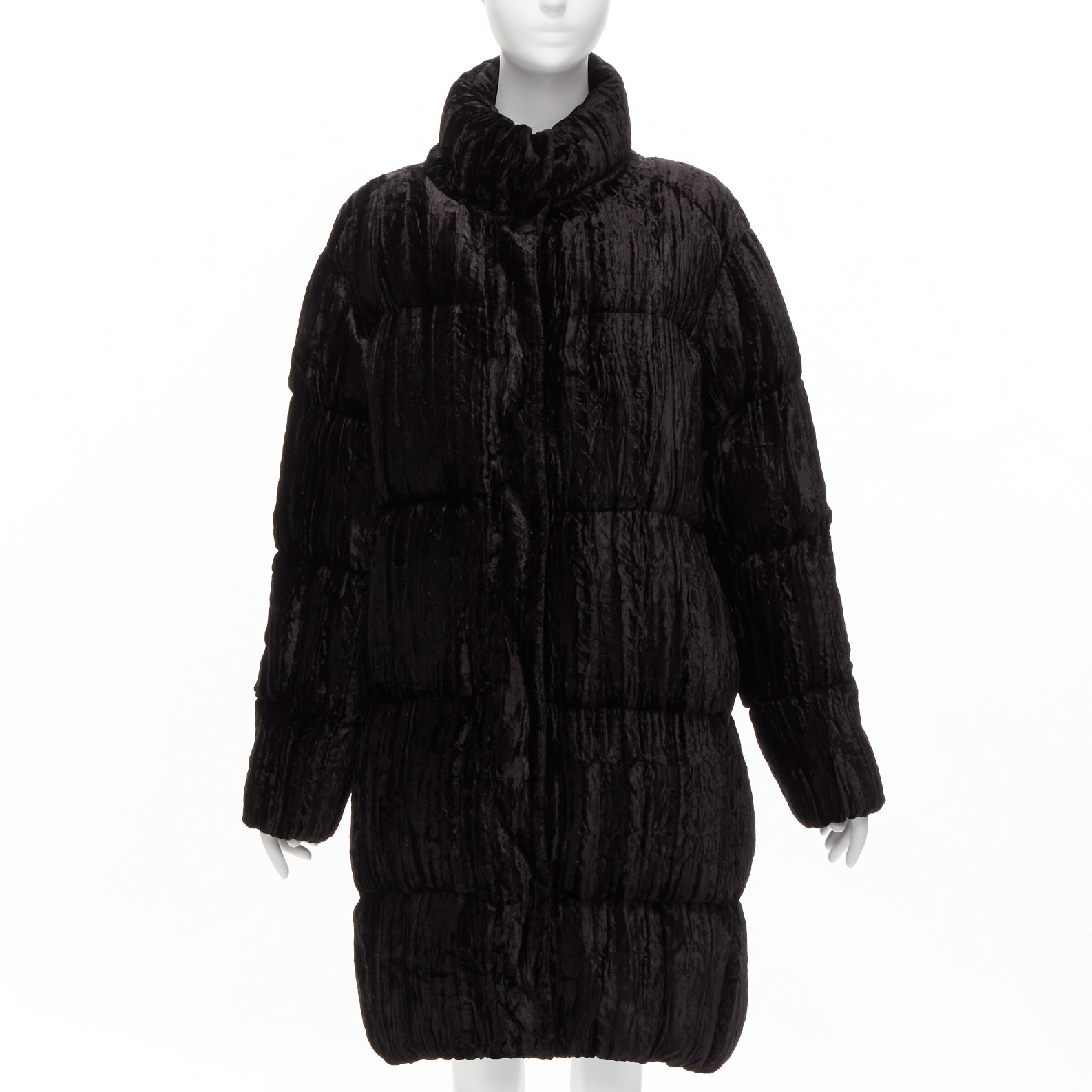 Anais Jourden Black Velvet Puffer Coat - Image 6