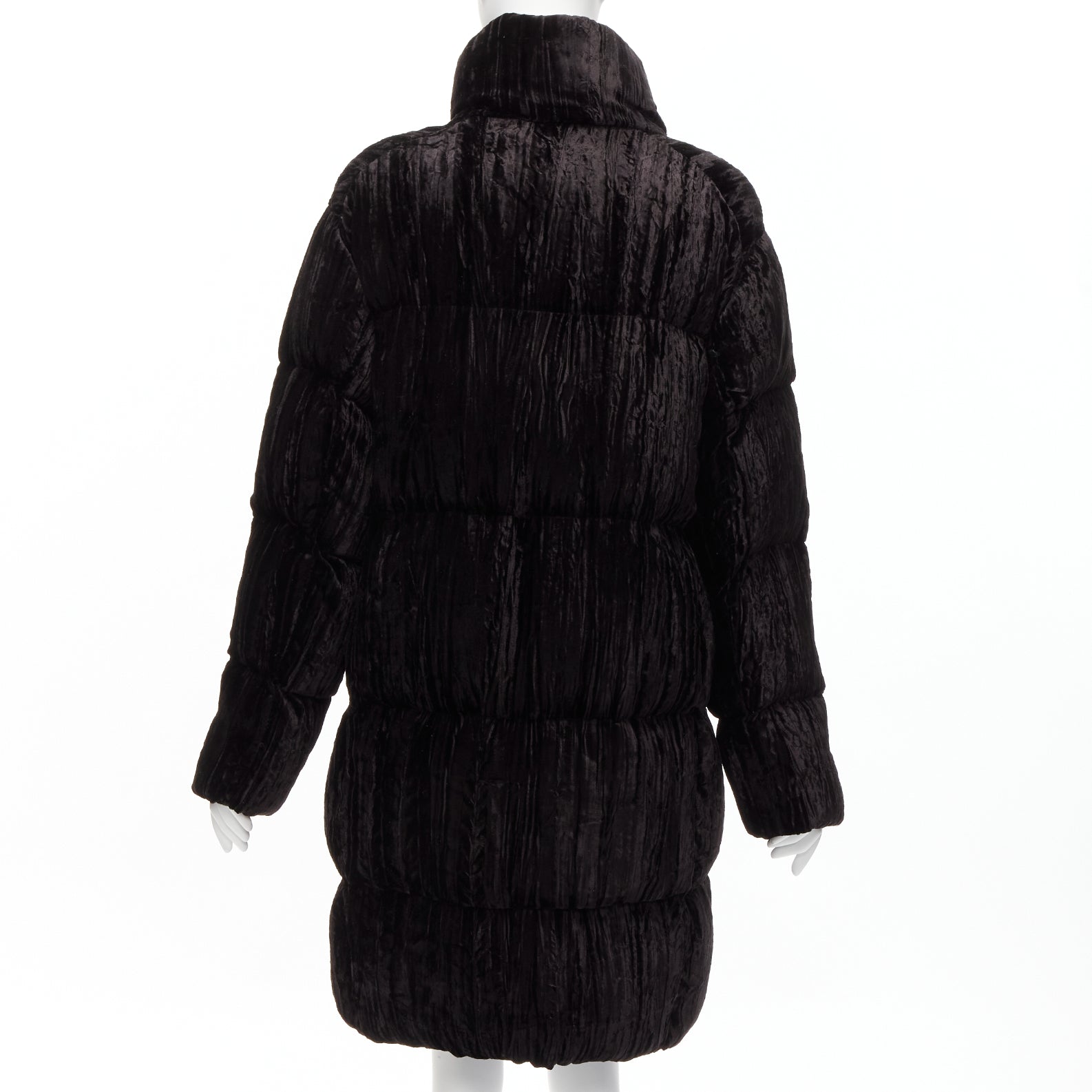 Anais Jourden Black Velvet Puffer Coat - Detail 1