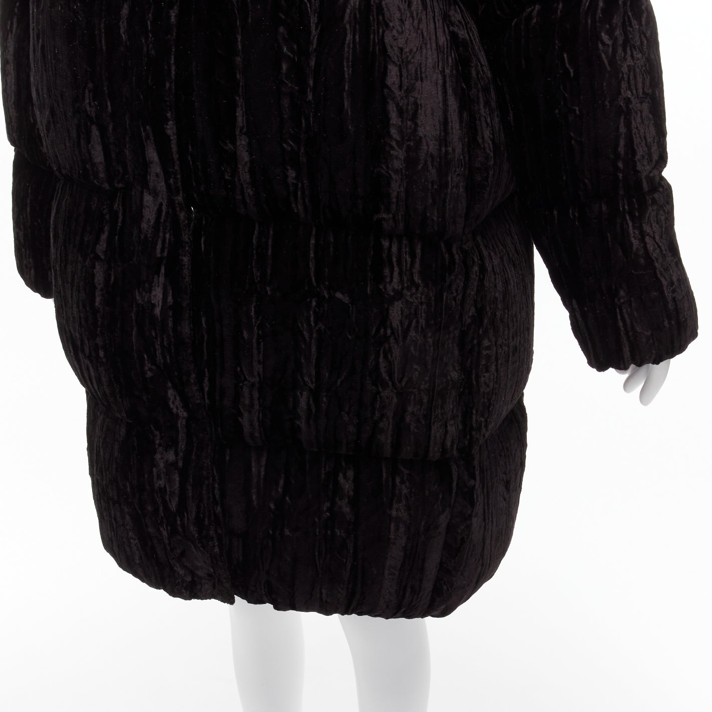Anais Jourden Black Velvet Puffer Coat - Image 10