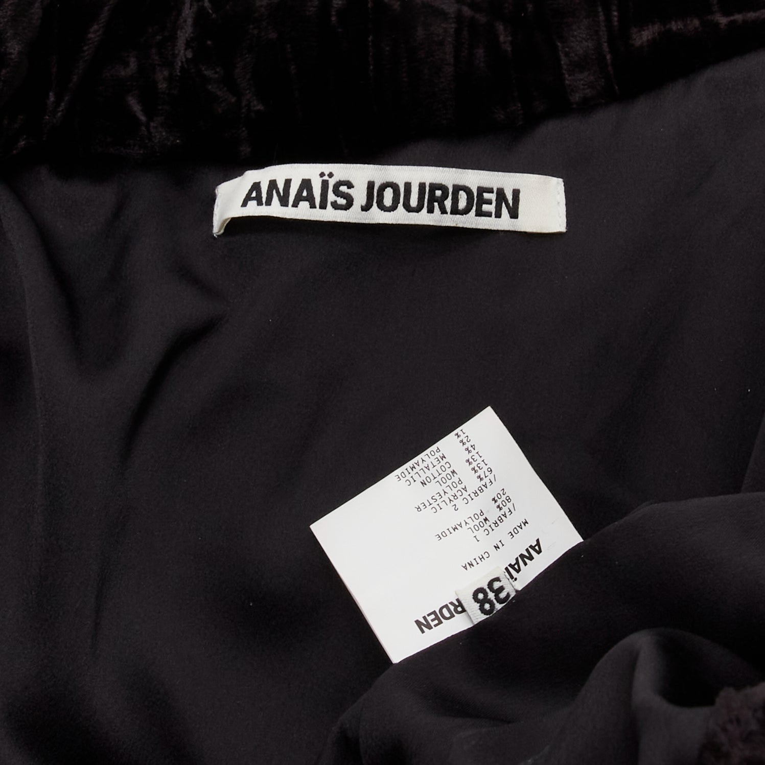 Anais Jourden Black Velvet Puffer Coat - Image 11