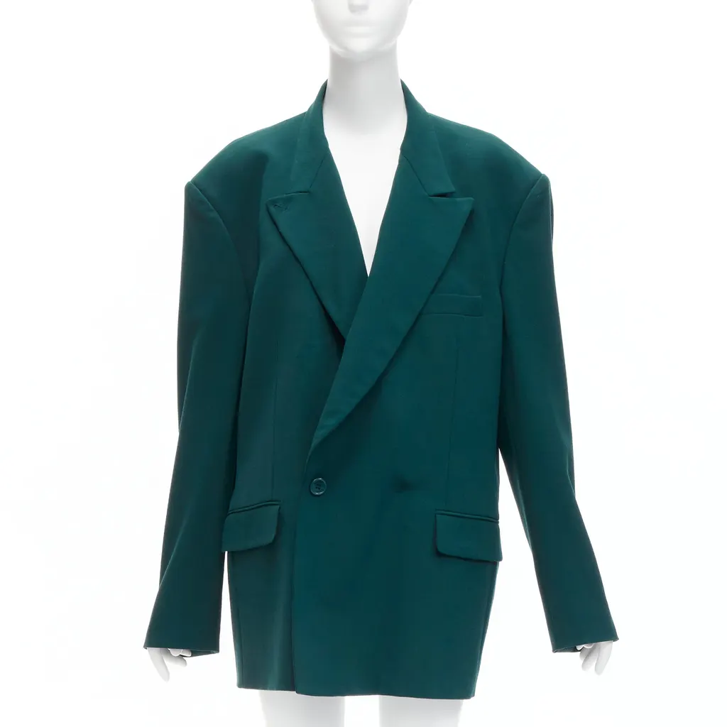 Vetements Logo Patch Blazer Green Polyester Never worn - Inside View