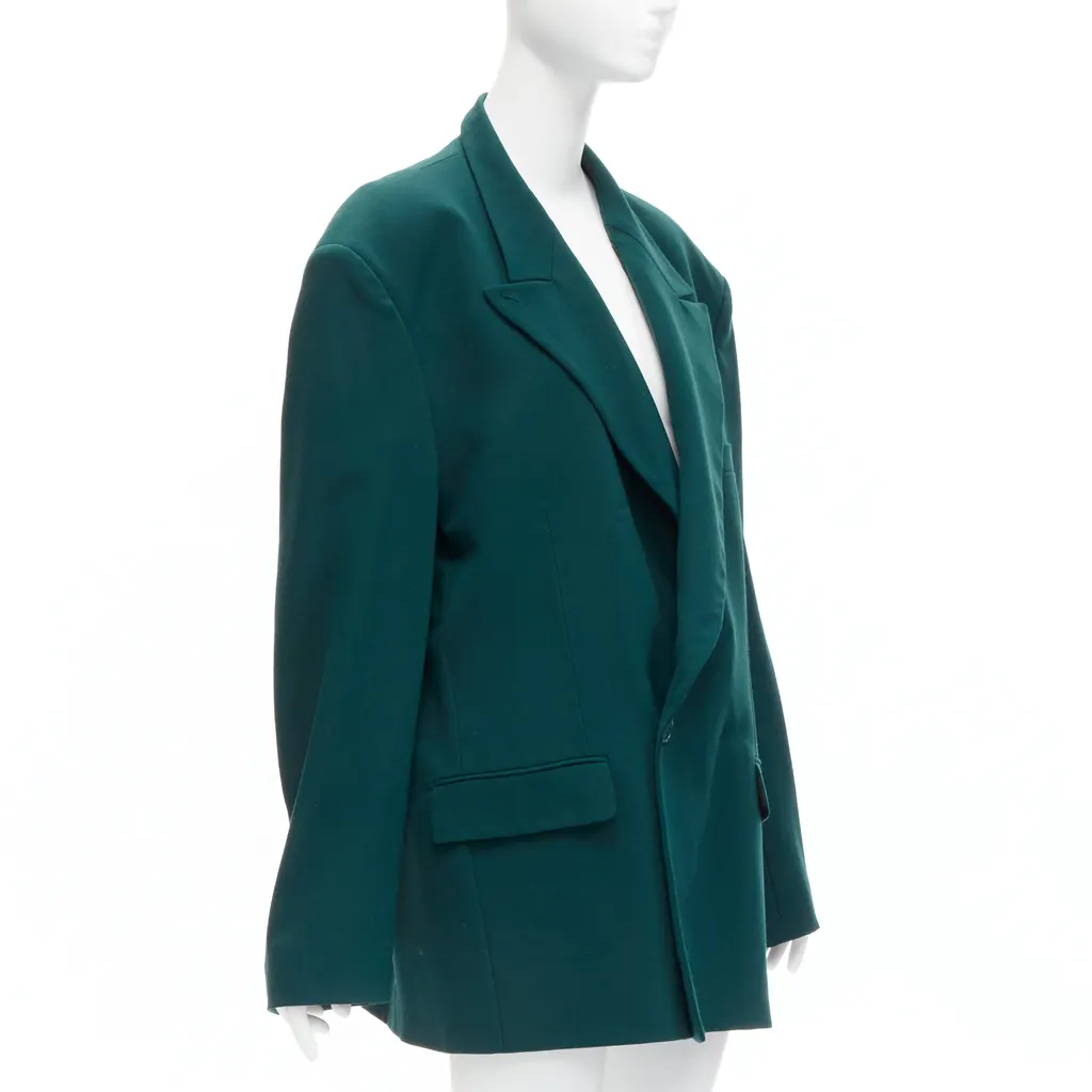 Vetements Logo Patch Blazer Green Polyester Never worn - Model View