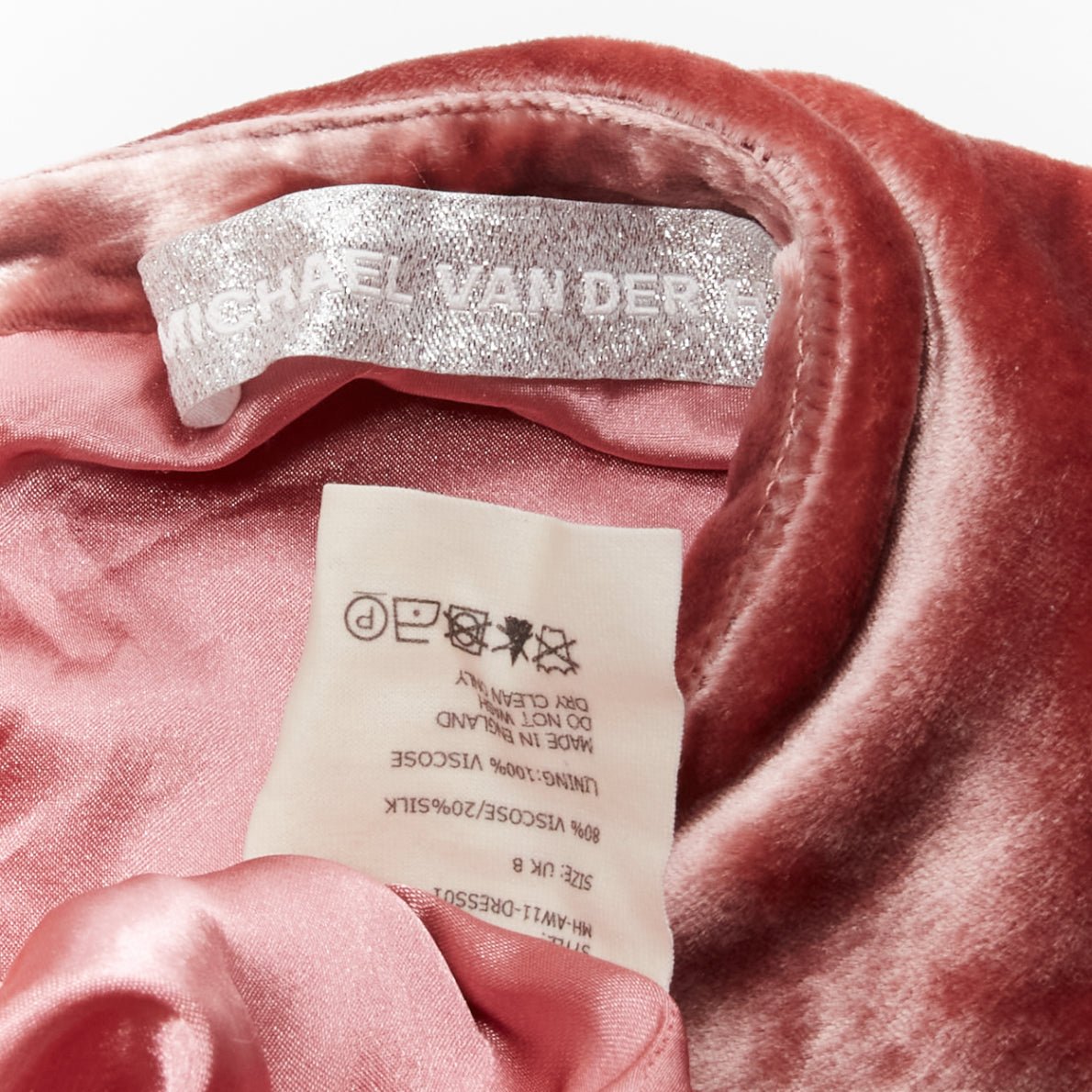 Michael Van Der Ham Velvet Draped Dress - Image 11