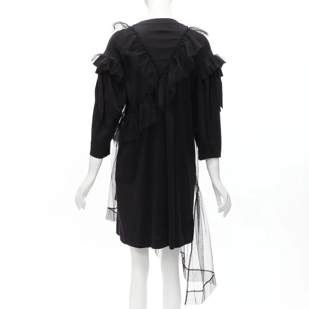 Simone Rocha Tulle Overlay Dress Black Cotton Never worn - Box View