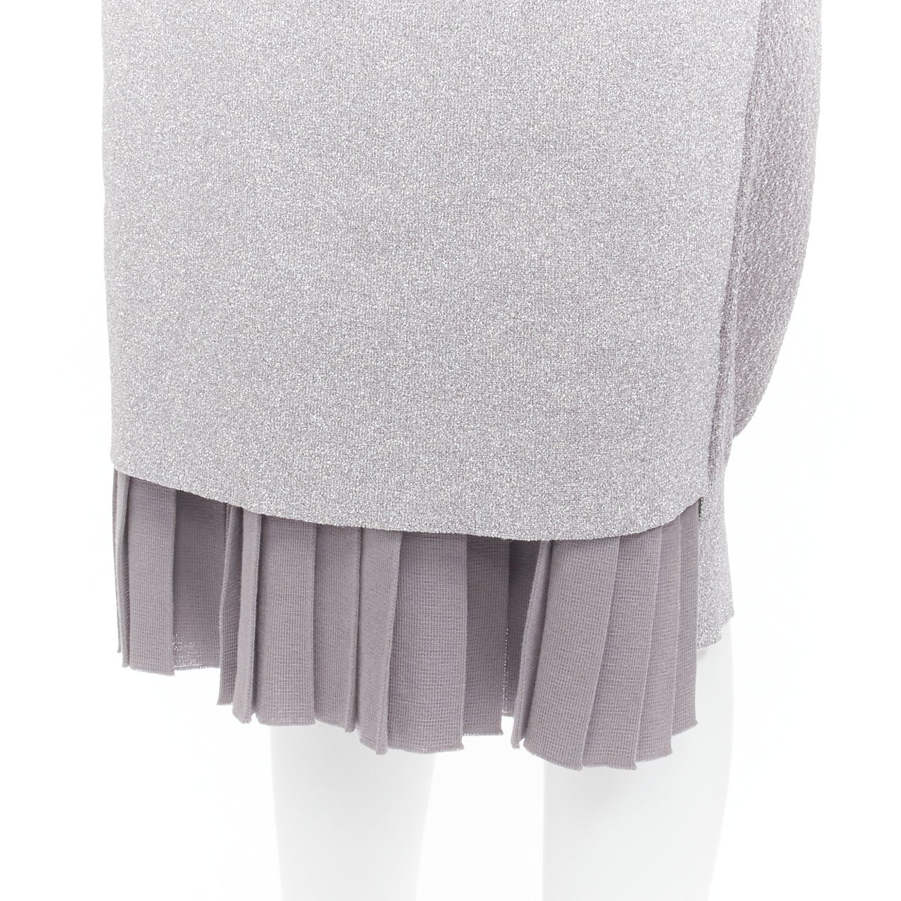 Toga Archives Lurex Pleats Dress - Back view