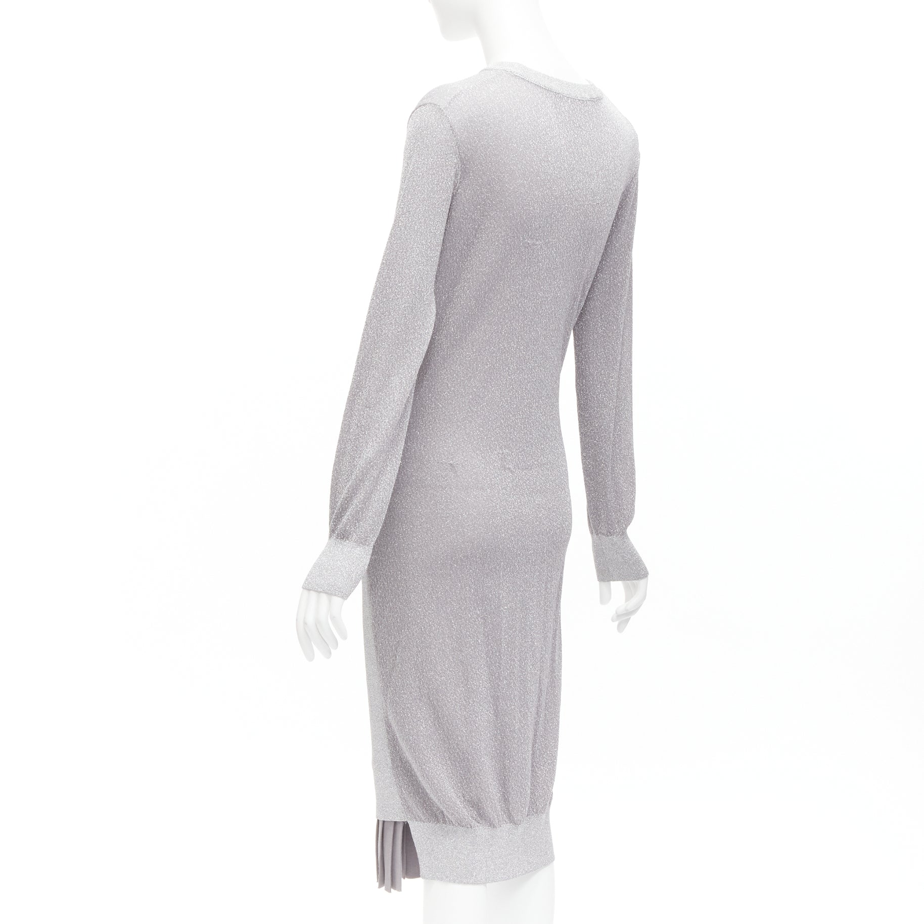 Toga Archives Lurex Pleats Dress - Detail 1