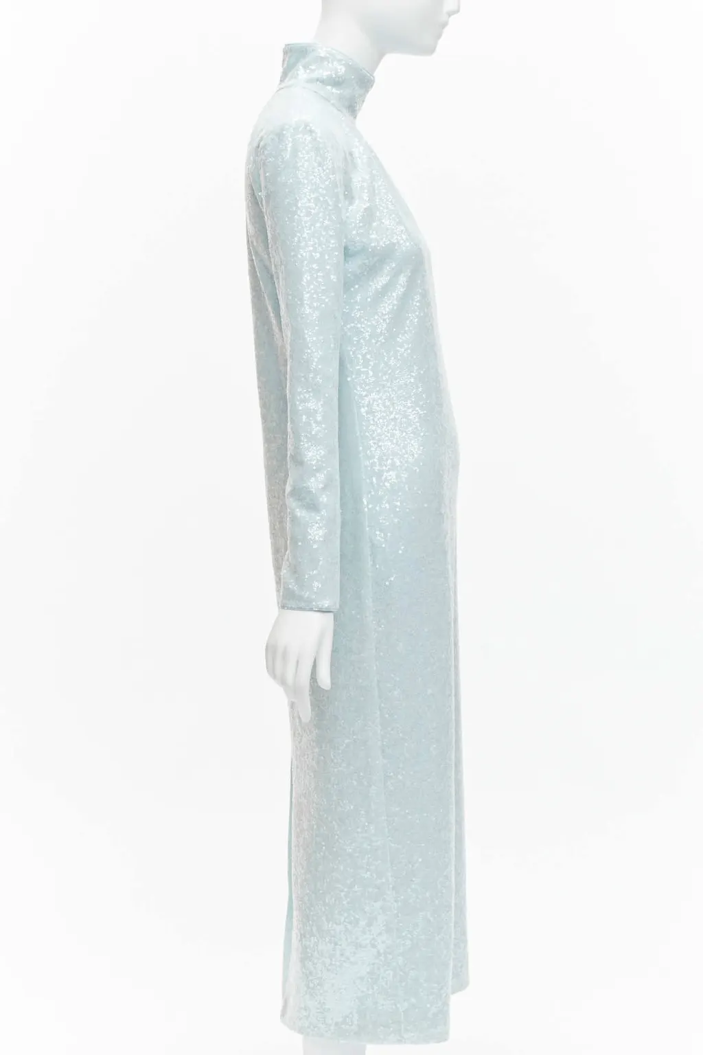 16 ARLINGTON Sequin Cocktail Dress Blue Polyester Never worn, with tag - Model View