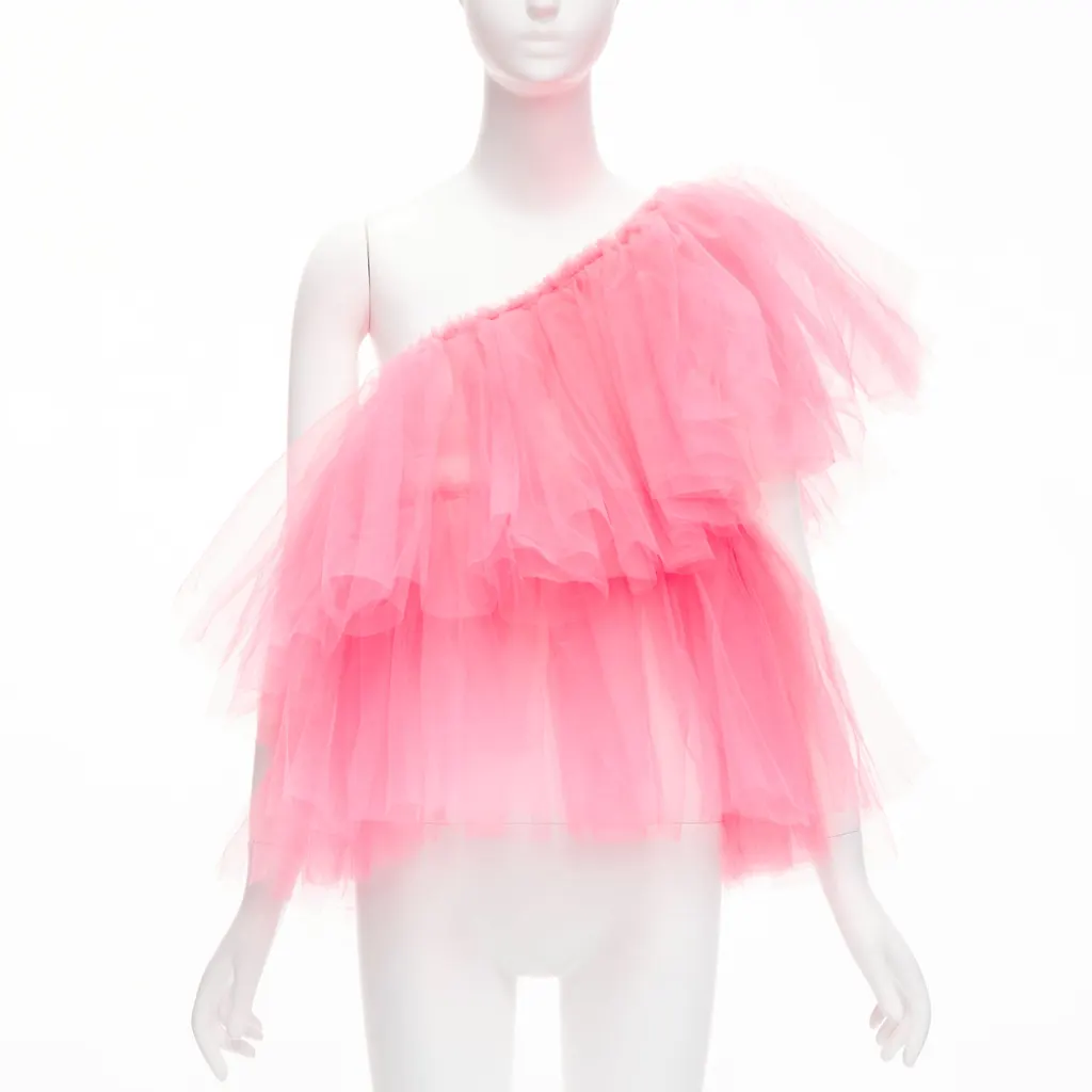 Molly Goddard Cascade Tulle Top Pink Never worn, with tag - Front View