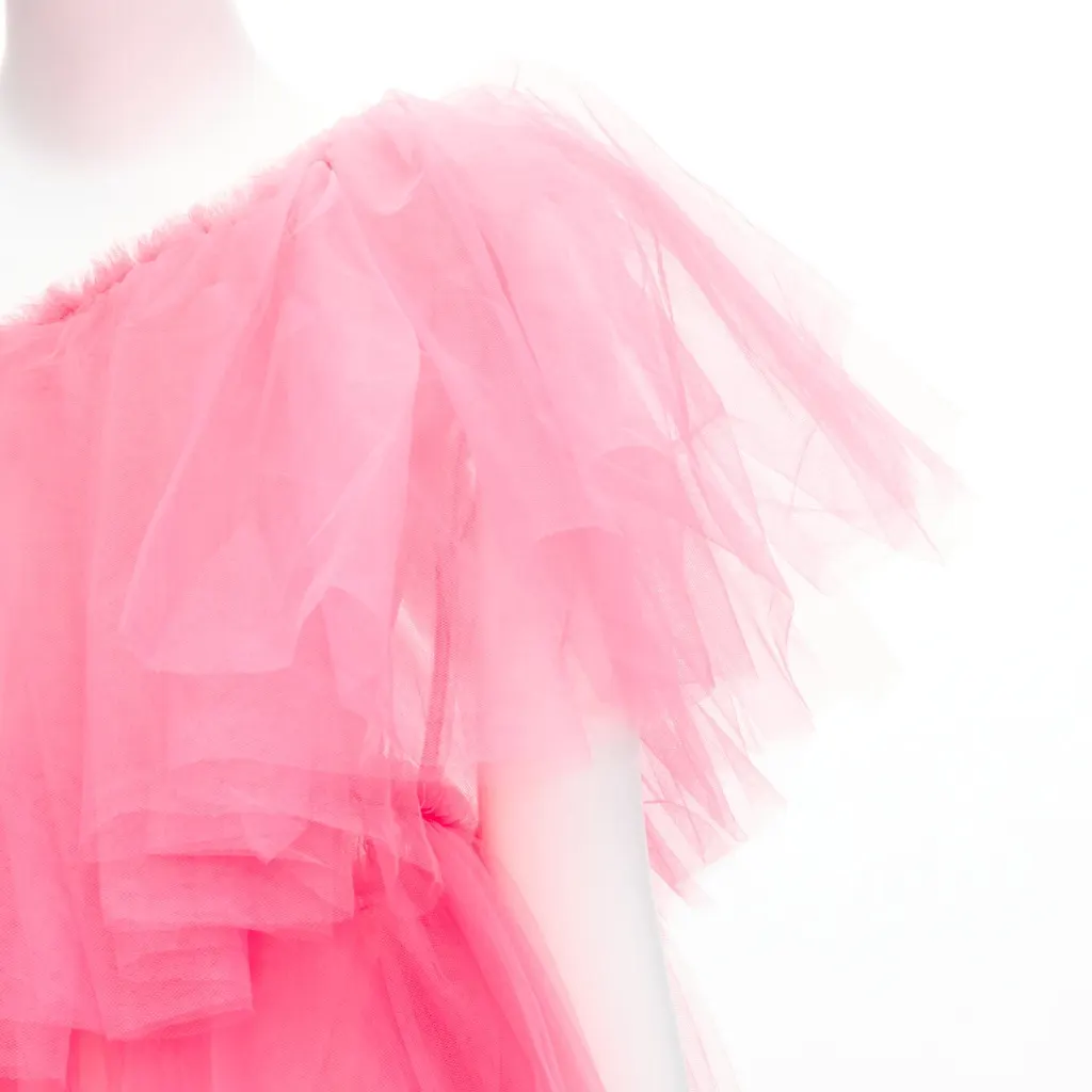 Molly Goddard Cascade Tulle Top Pink Never worn, with tag - Back View