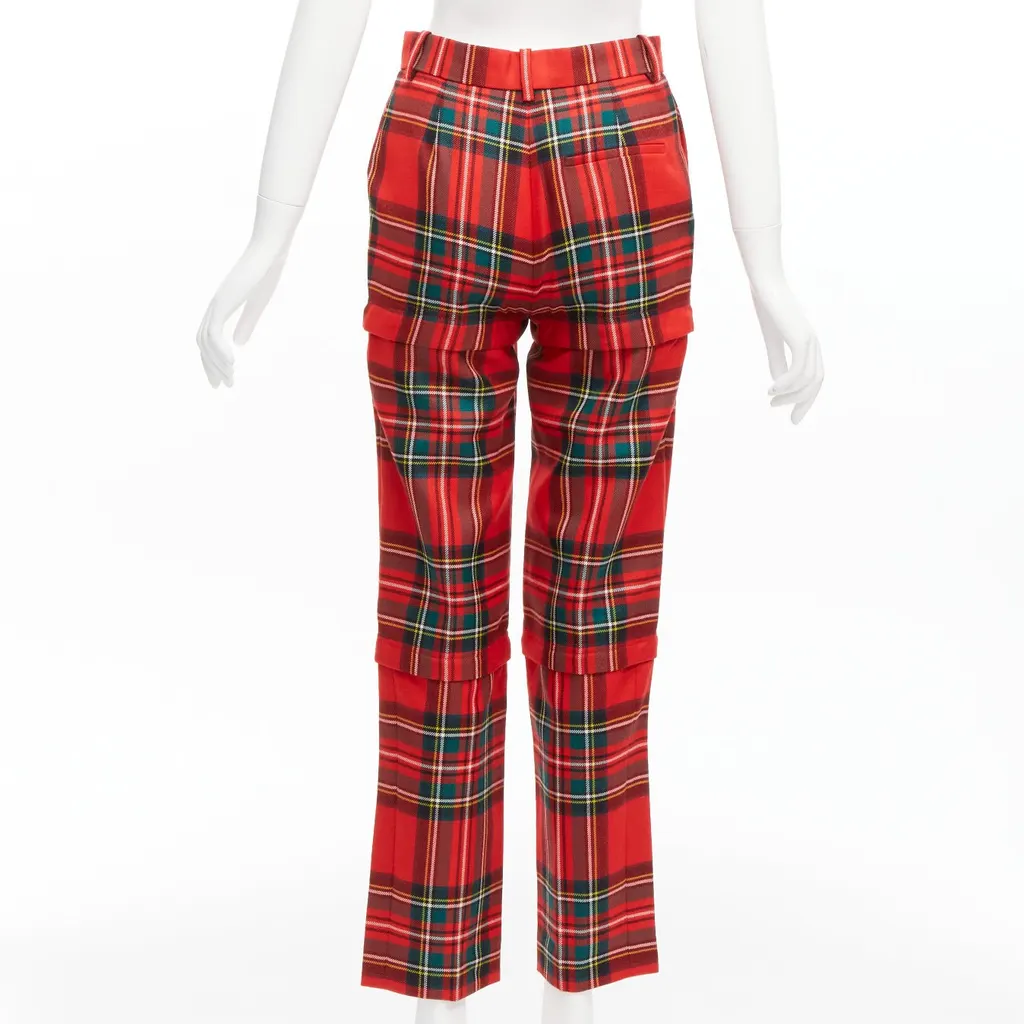 Balenciaga Punk Zipper Pants Red Wool Never worn - Box View
