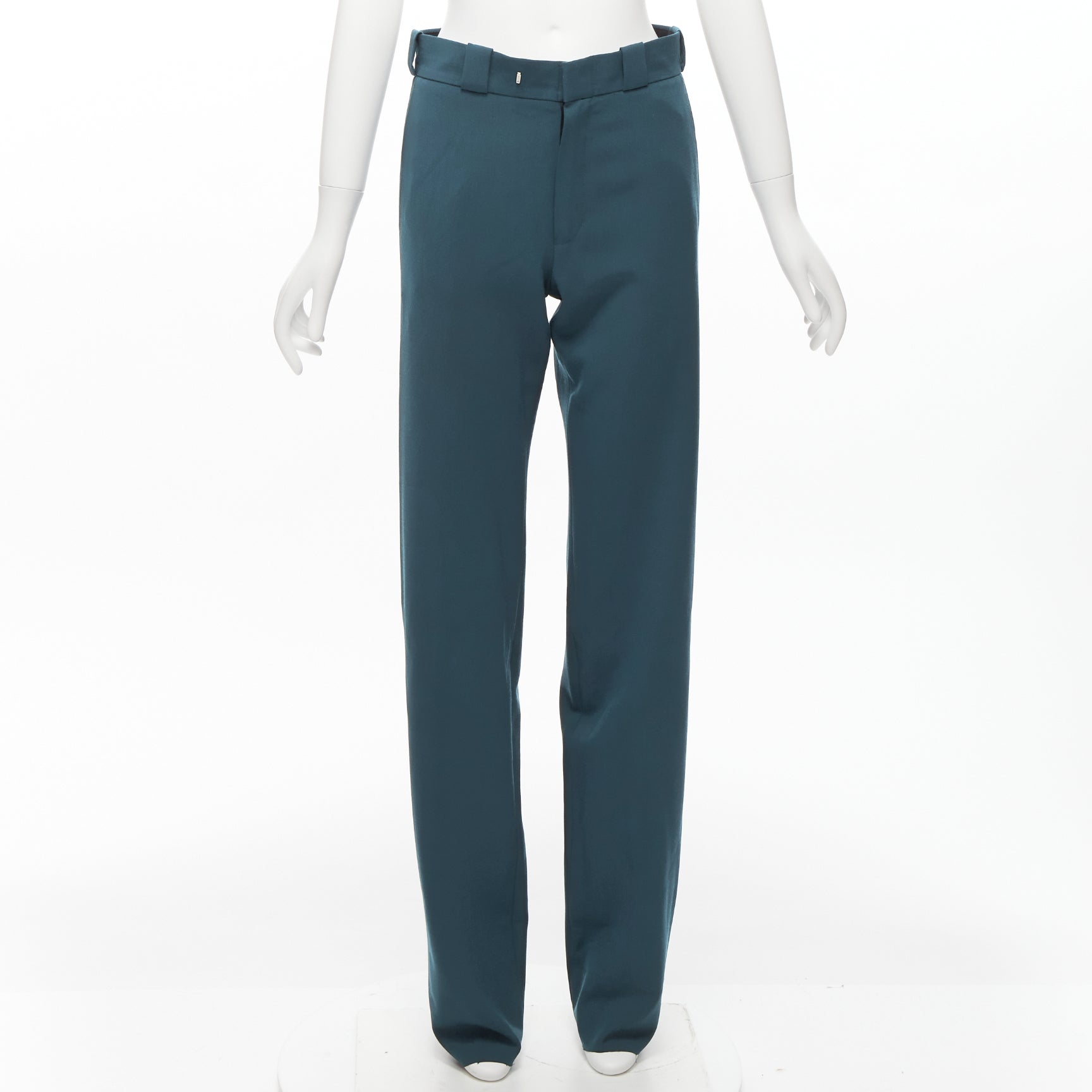 Vetements Green Cutout Pants - Image 6