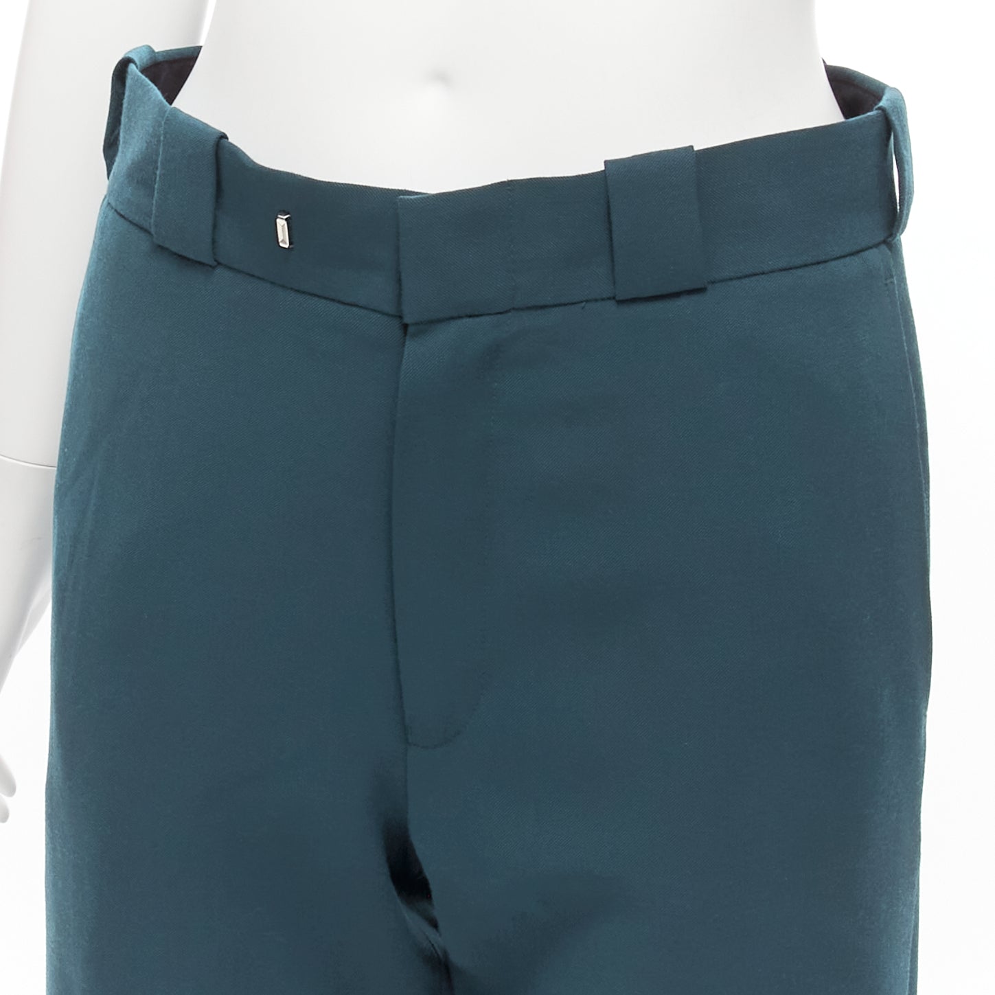 Vetements Green Cutout Pants - Detail 2