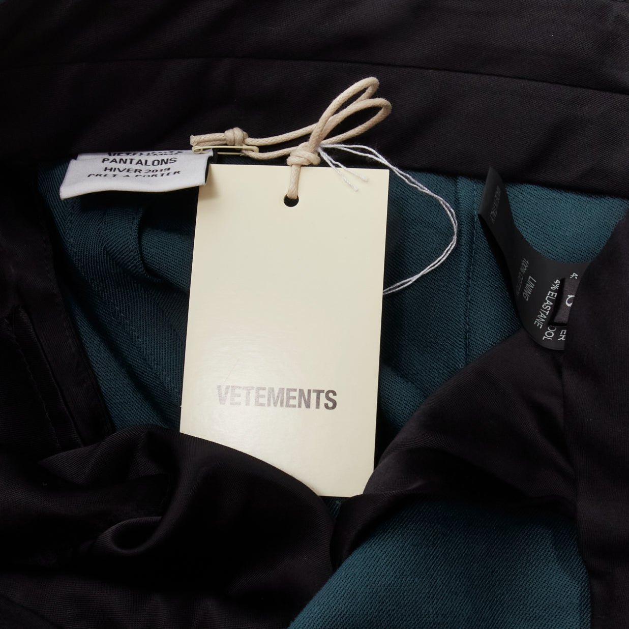 Vetements Green Cutout Pants - Image 10