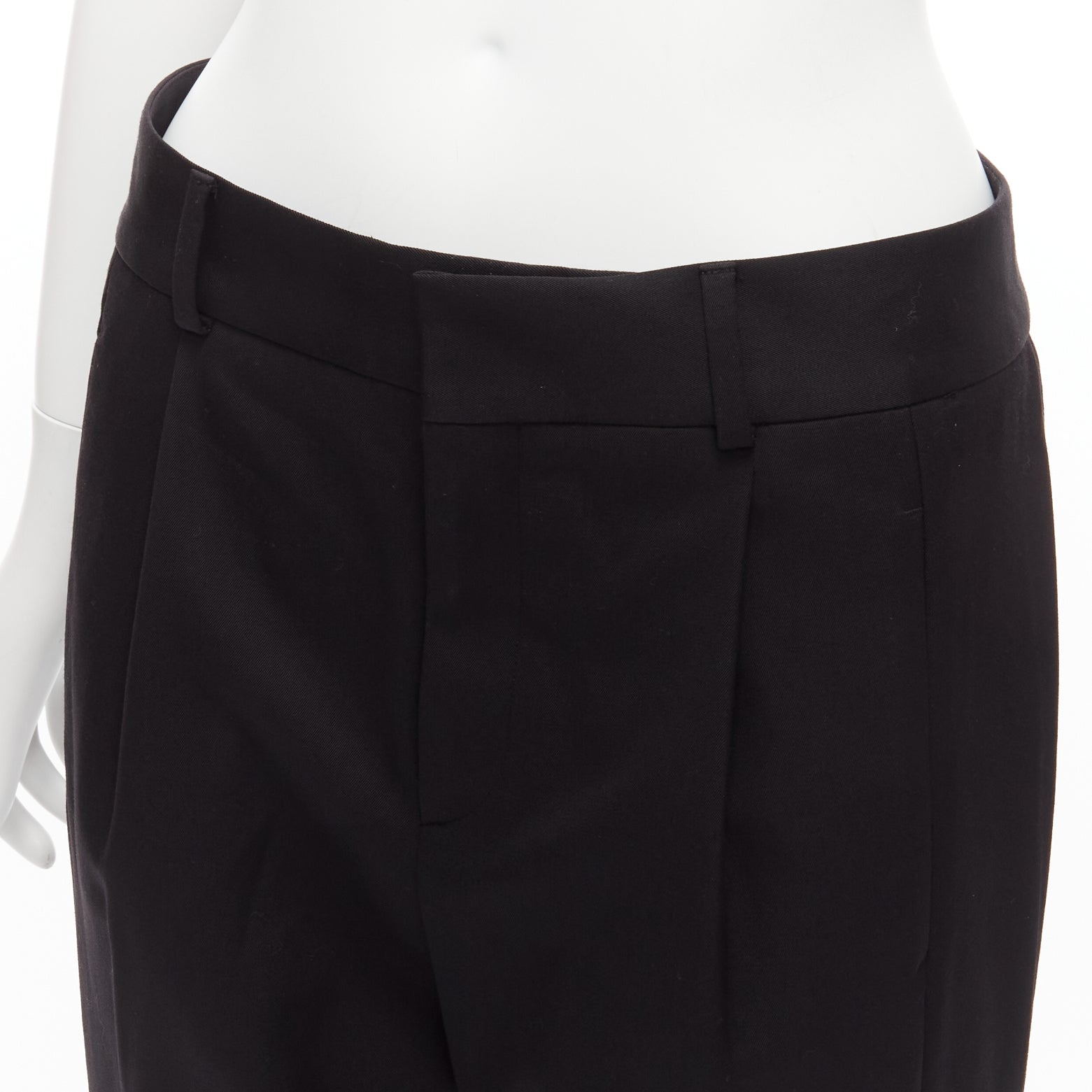 Saint Laurent Wool Pleat Trousers - Back view