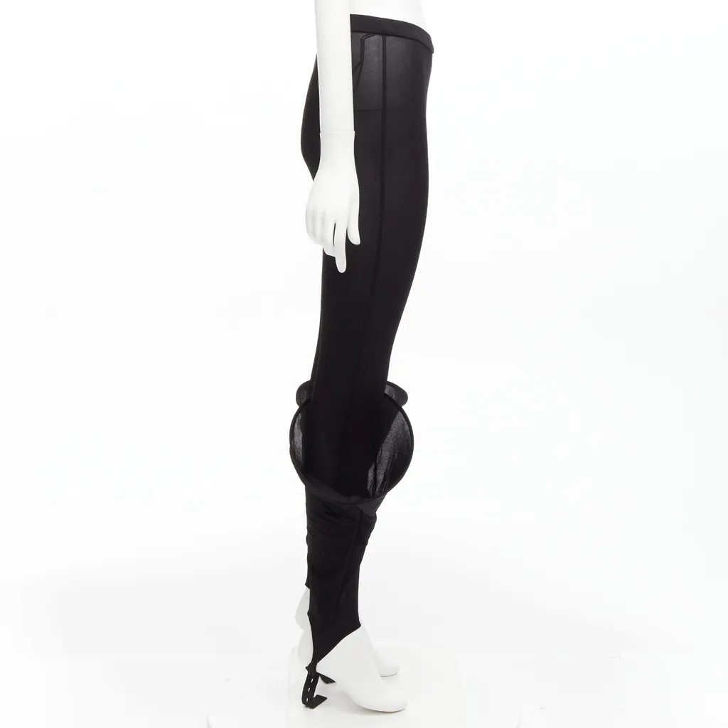 Loewe Hoop Sheer Leggings Black Viscose Very good - Model View