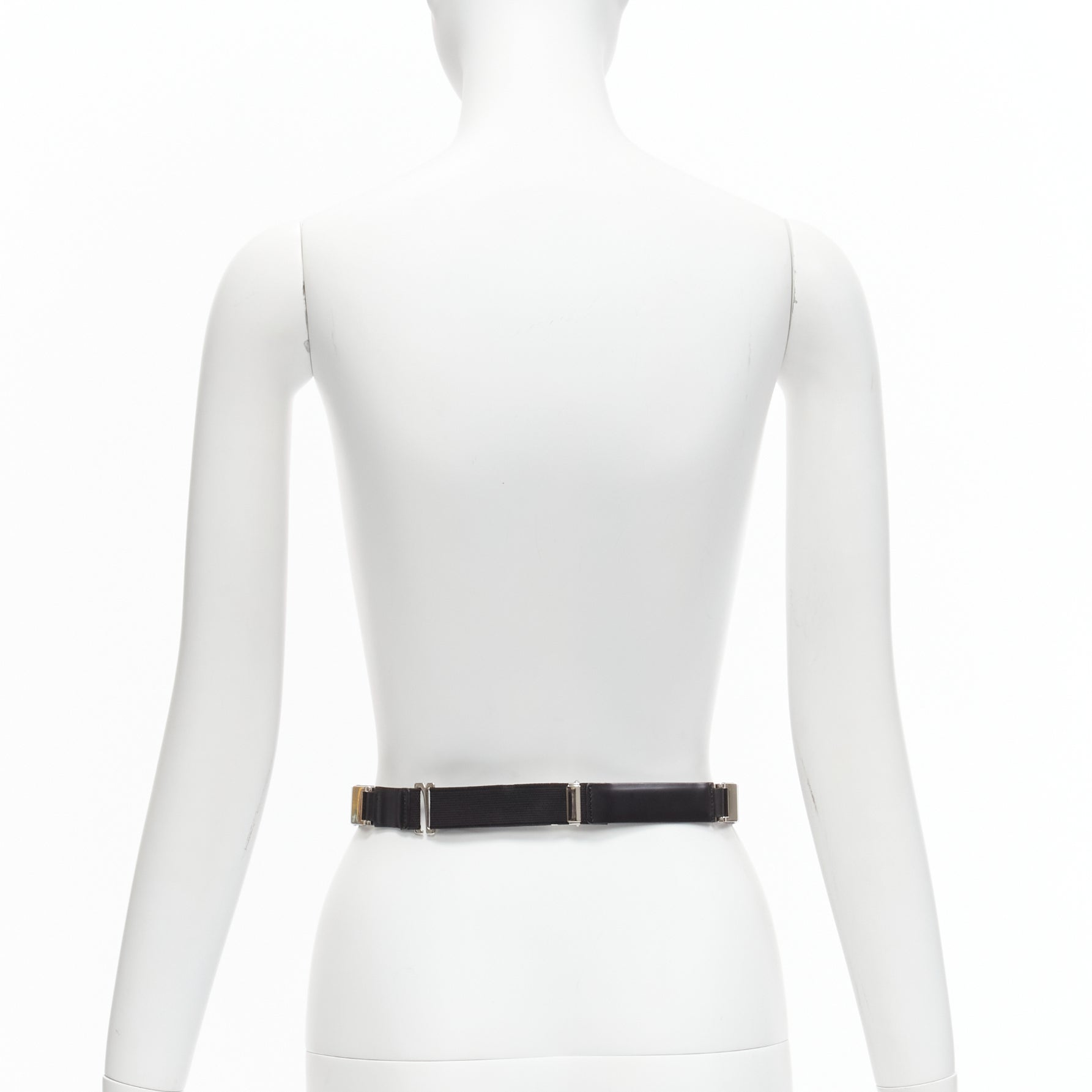 Toga Archives Grey Minimalist Leather Belt - Side view