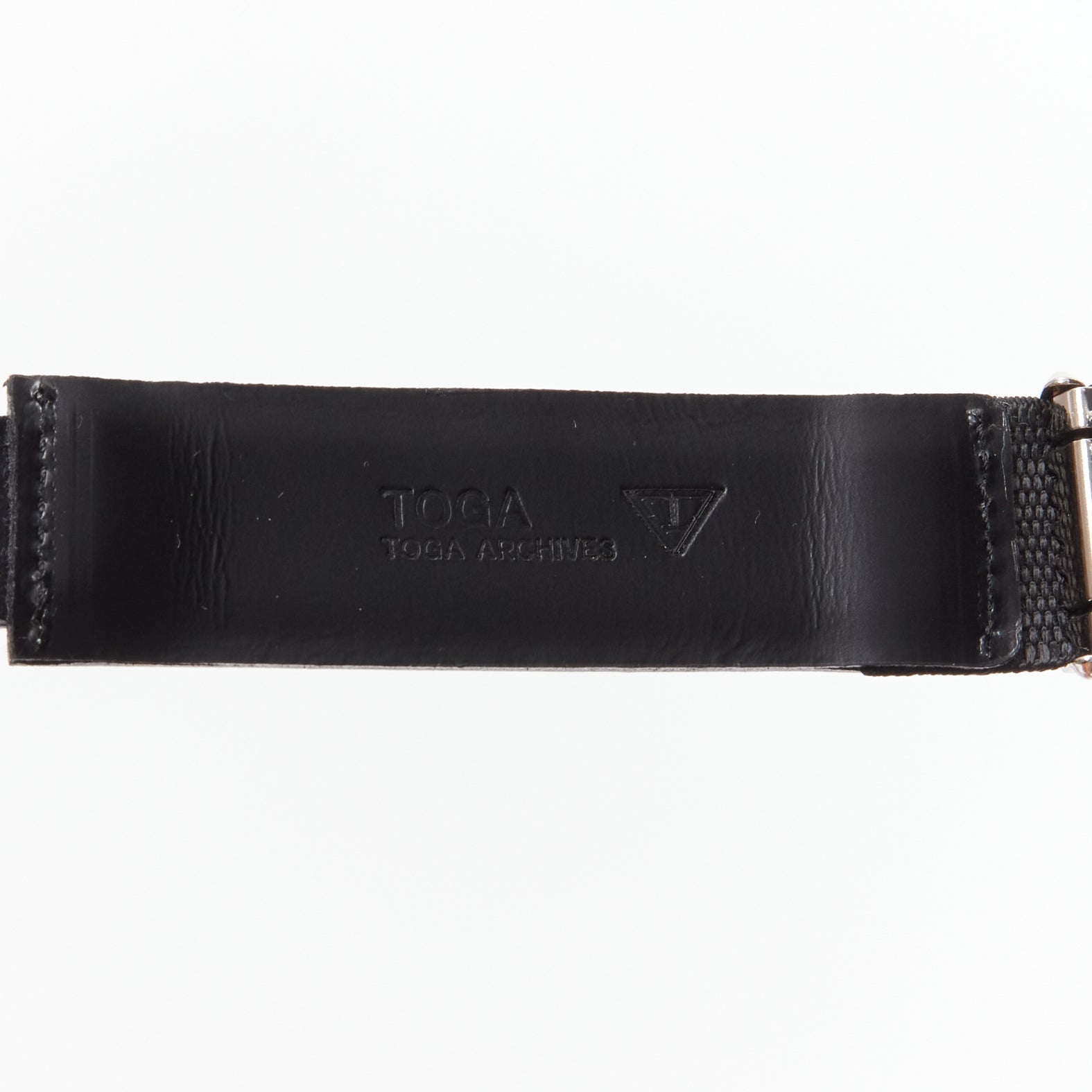 Toga Archives Grey Minimalist Leather Belt - Image 10