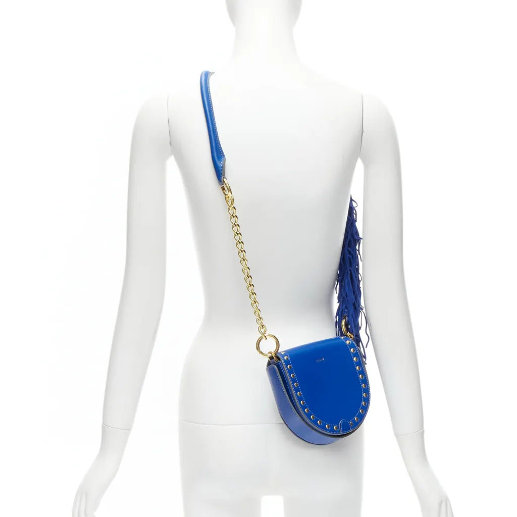 Sacai Horseshoe Blue Leather Good - Back View