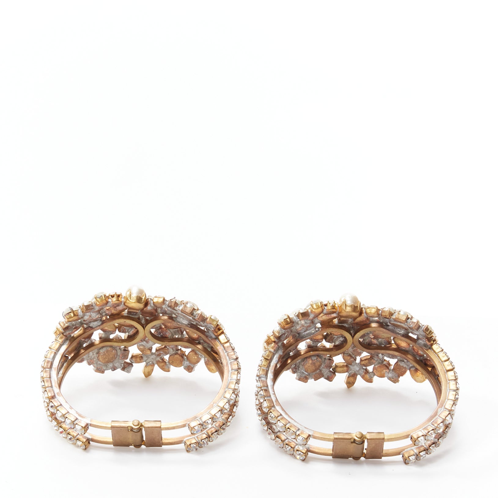 Meadham Kirchhoff Czech Crystal Double Bangle - Back view