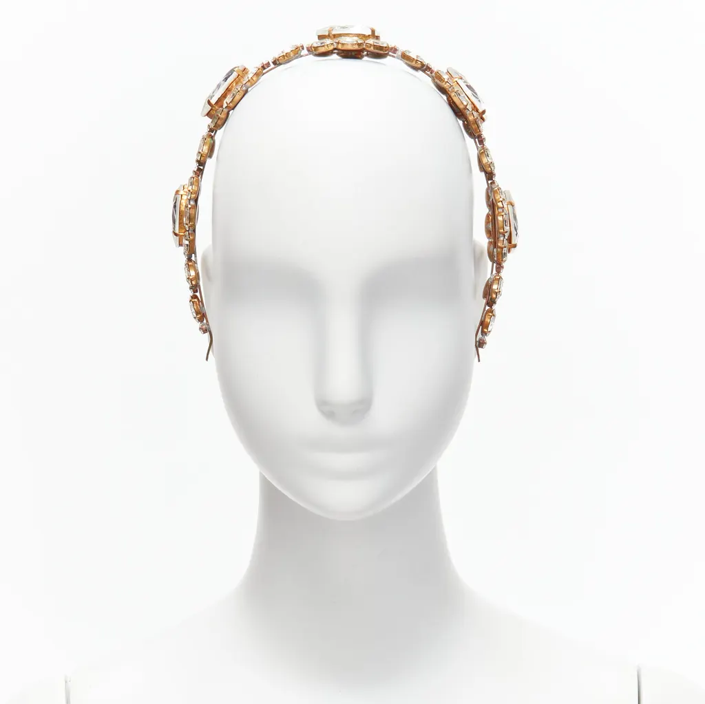Meadham Kirchhoff Crystal Pearl Headband White Very good - Inside View