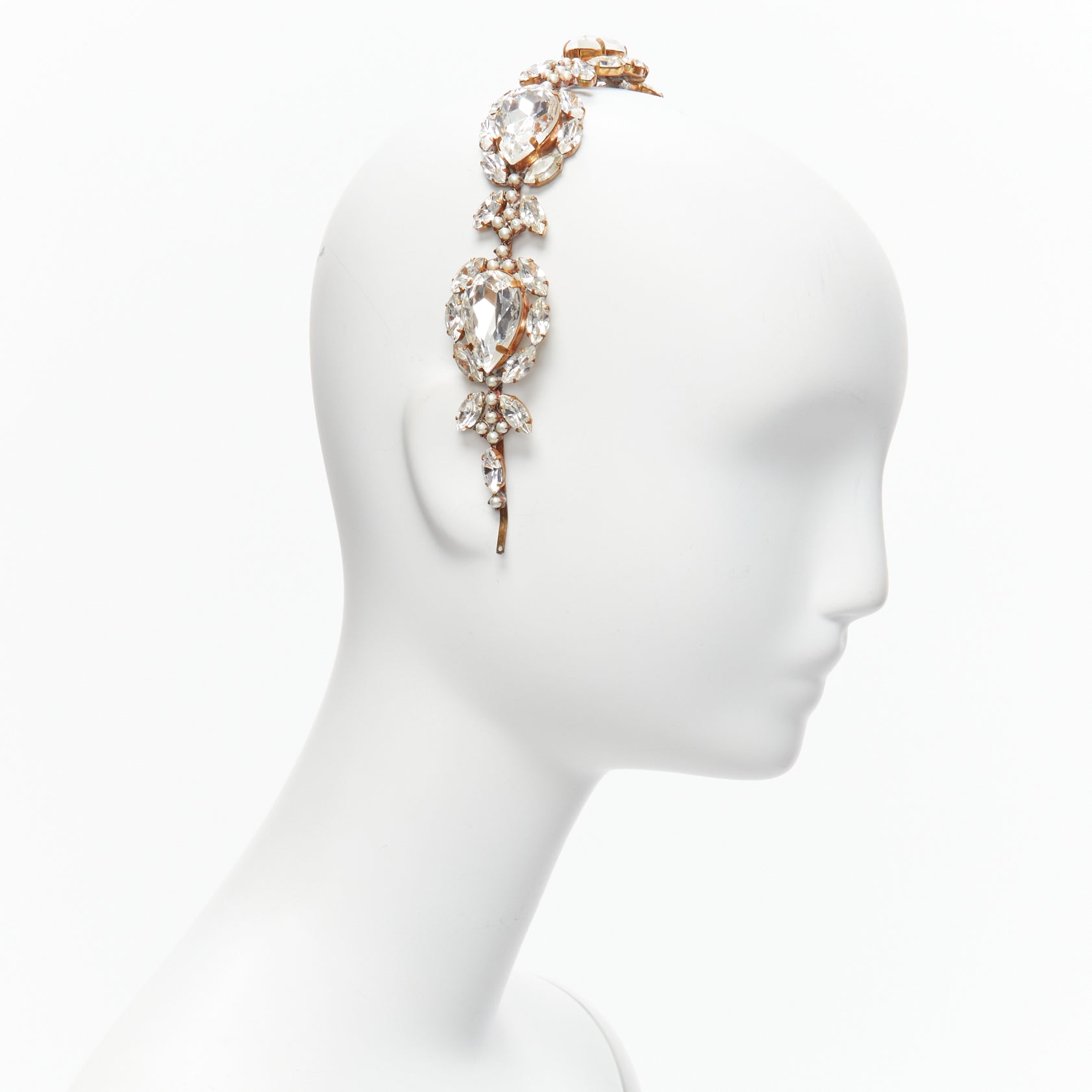 Meadham Kirchhoff Crystal Pearl Headband - 4