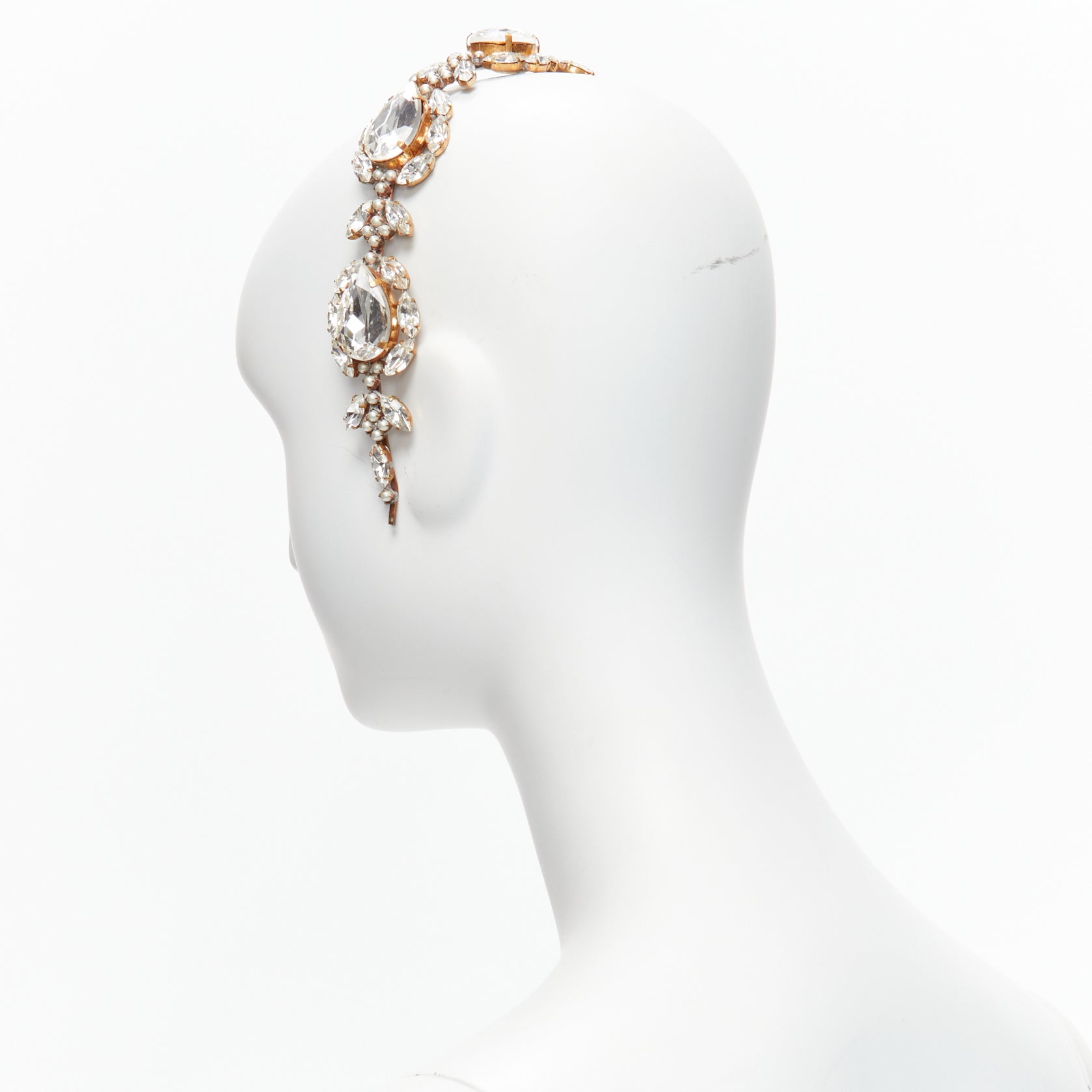 Meadham Kirchhoff Crystal Pearl Headband - Detail 1
