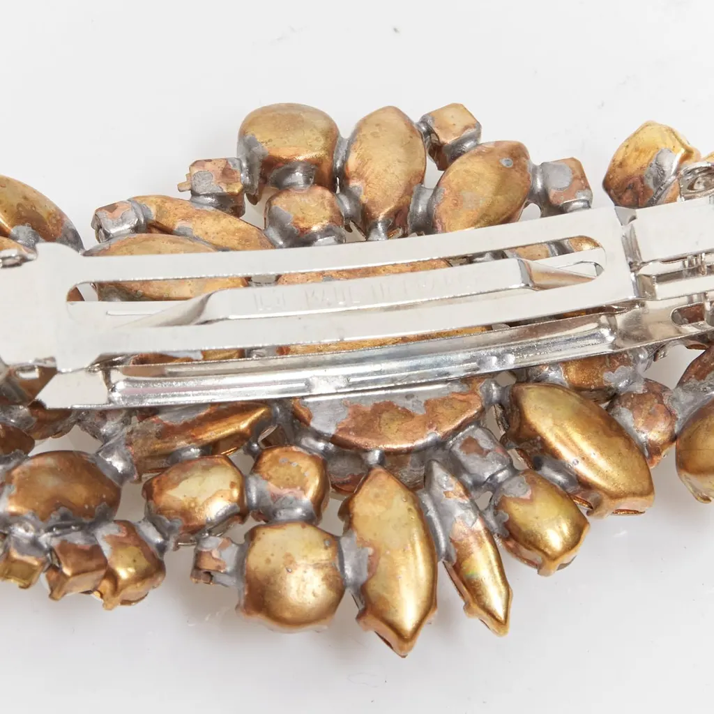 Meadham Kirchhoff Crystal Pearl Hairclip Beige Very good - Model View