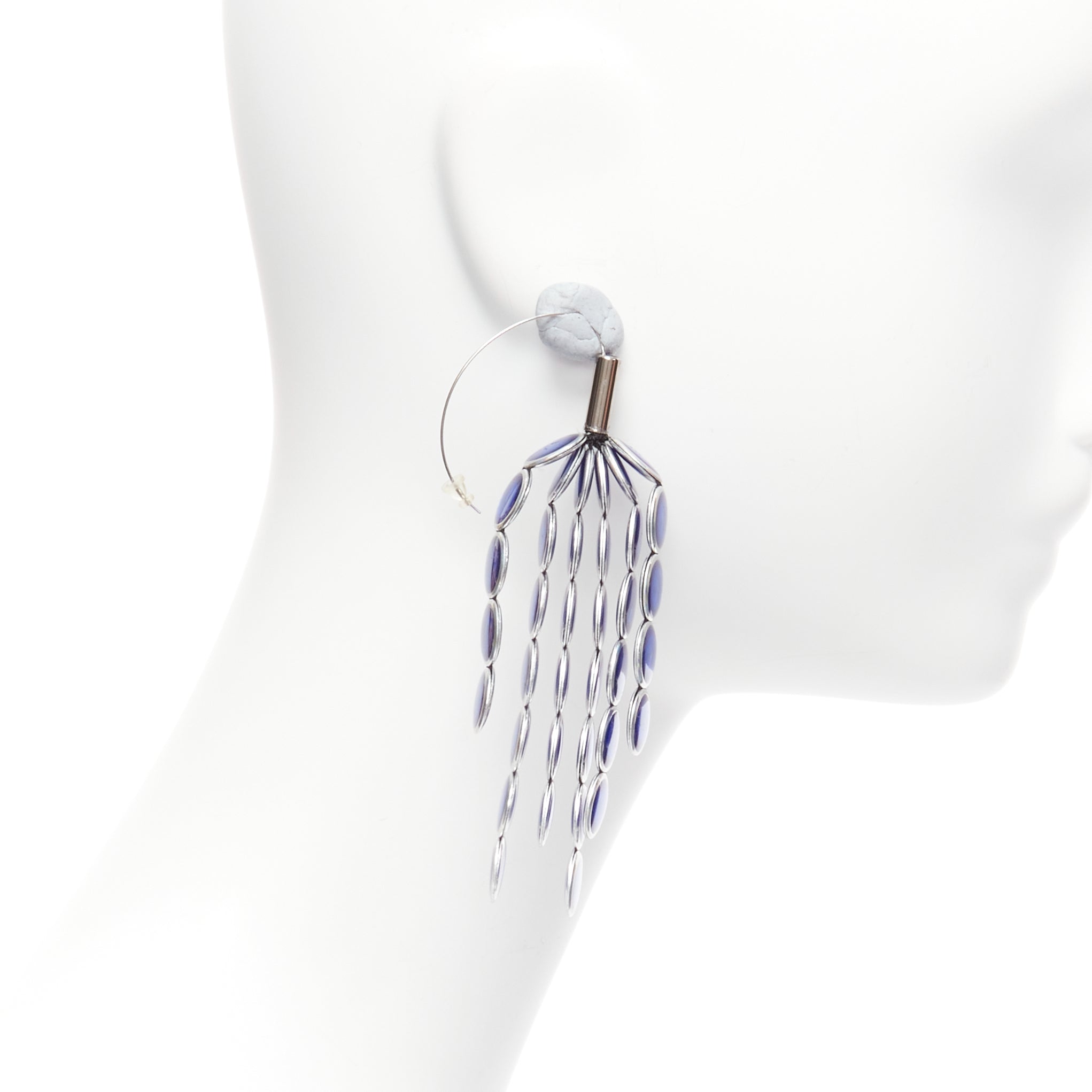 Toga Archives Blue Rhinestone Earrings - Image 6