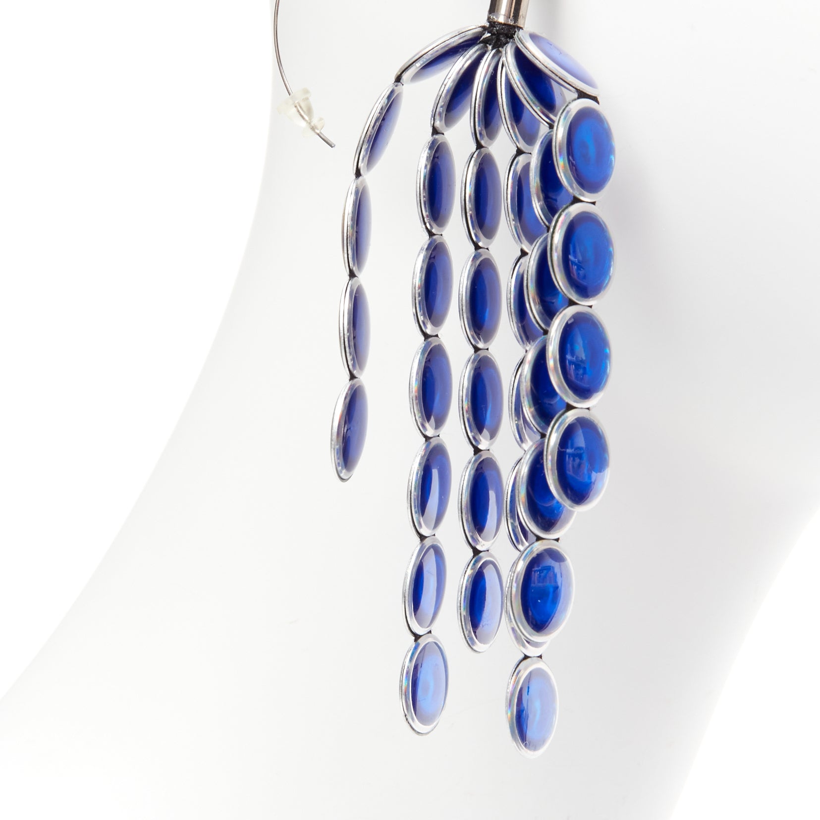 Toga Archives Blue Rhinestone Earrings - 4
