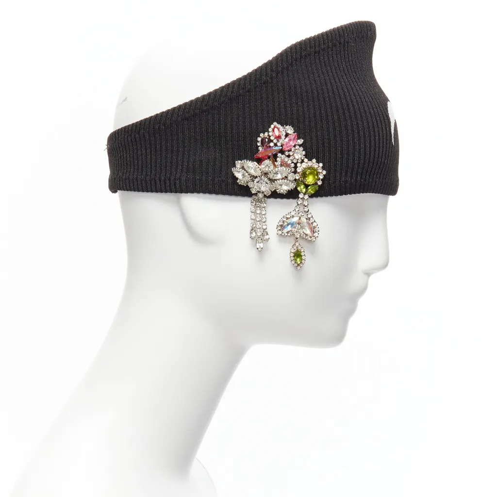 Marine Serre Moon Logo Headband Black Never worn, with tag - Model View
