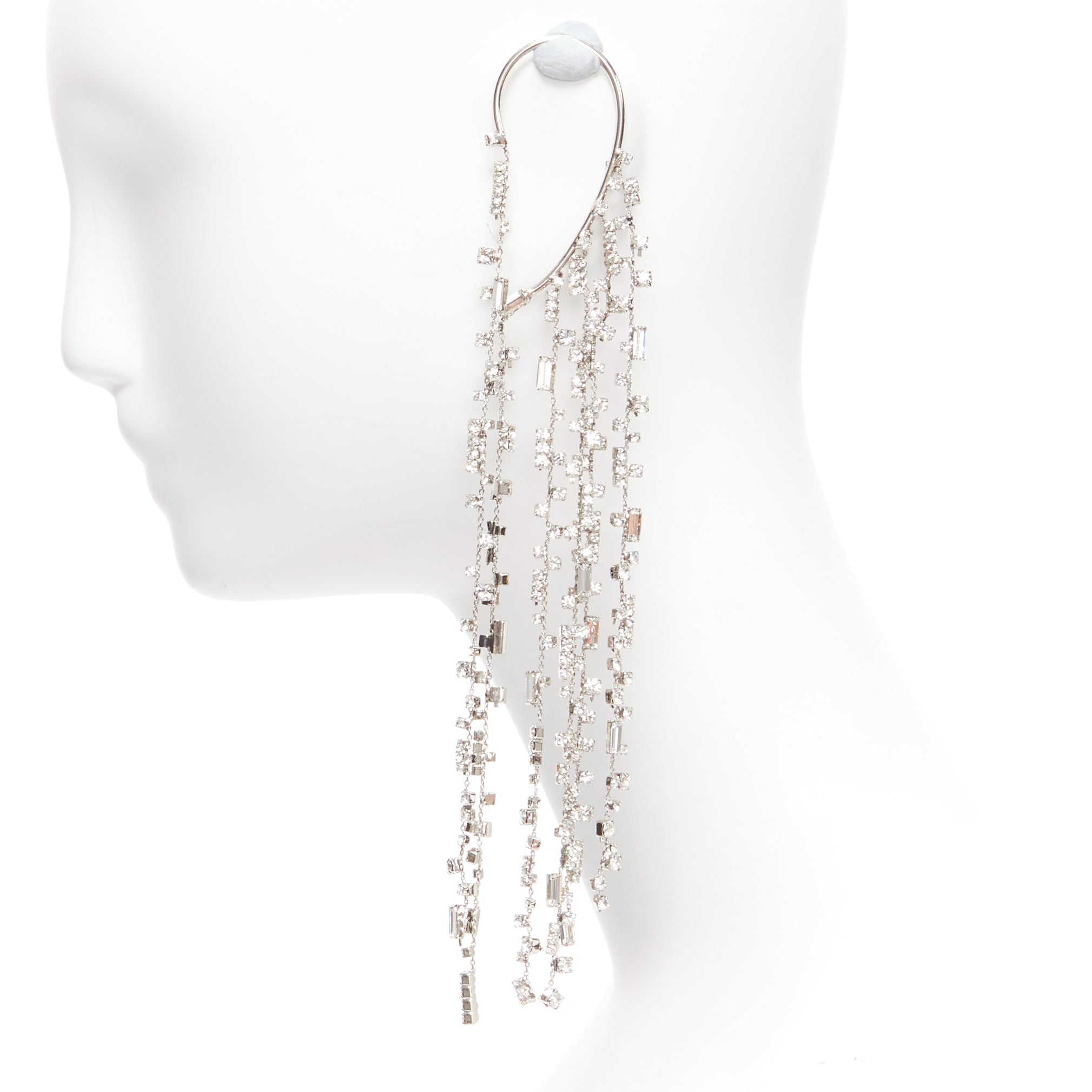 Off-white Crystal Ear Cuff - Back view