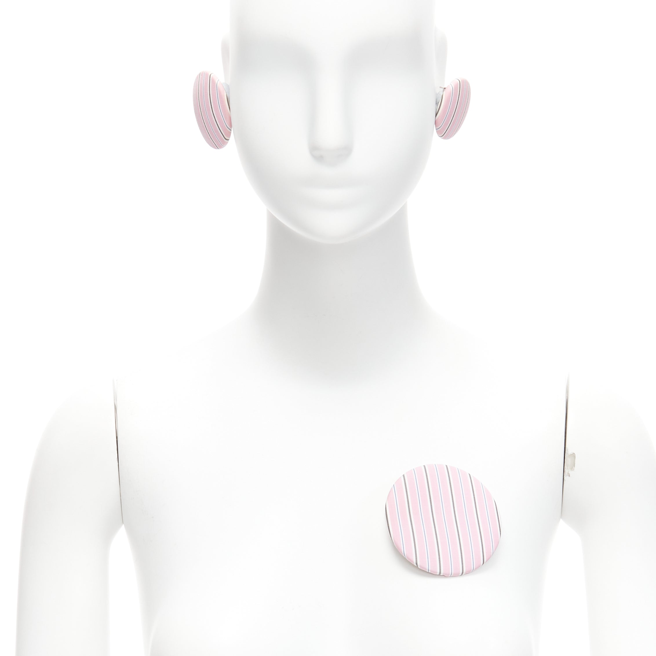 Balenciaga Fabric Badge Earrings