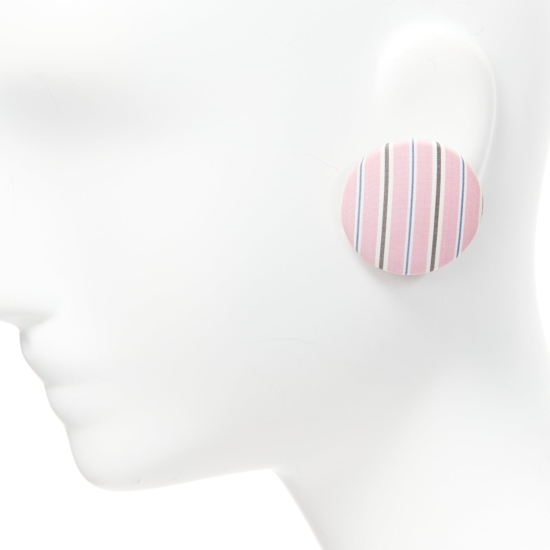 Balenciaga Fabric Badge Earrings - Side view