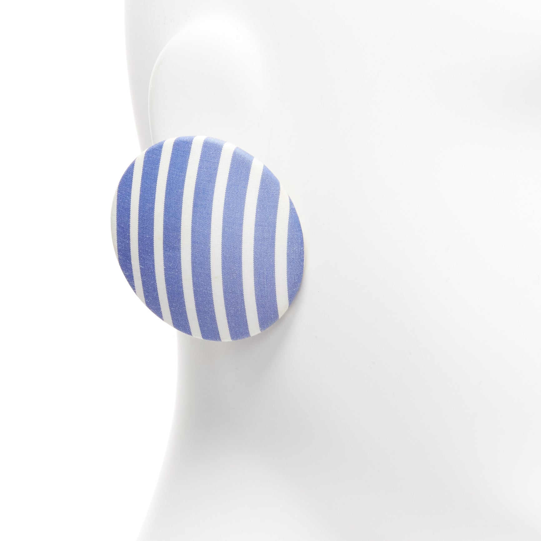Balenciaga Striped Badge Earrings - Image 6