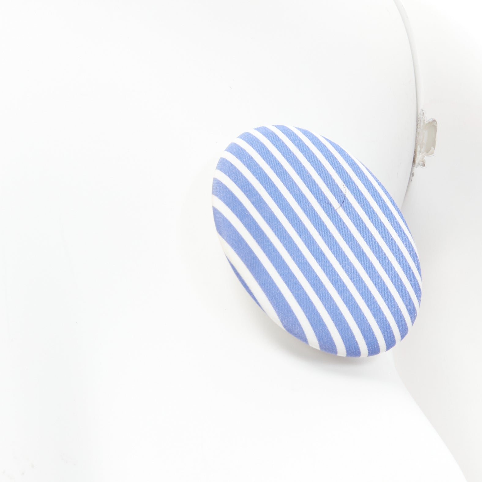 Balenciaga Striped Badge Earrings - Side view