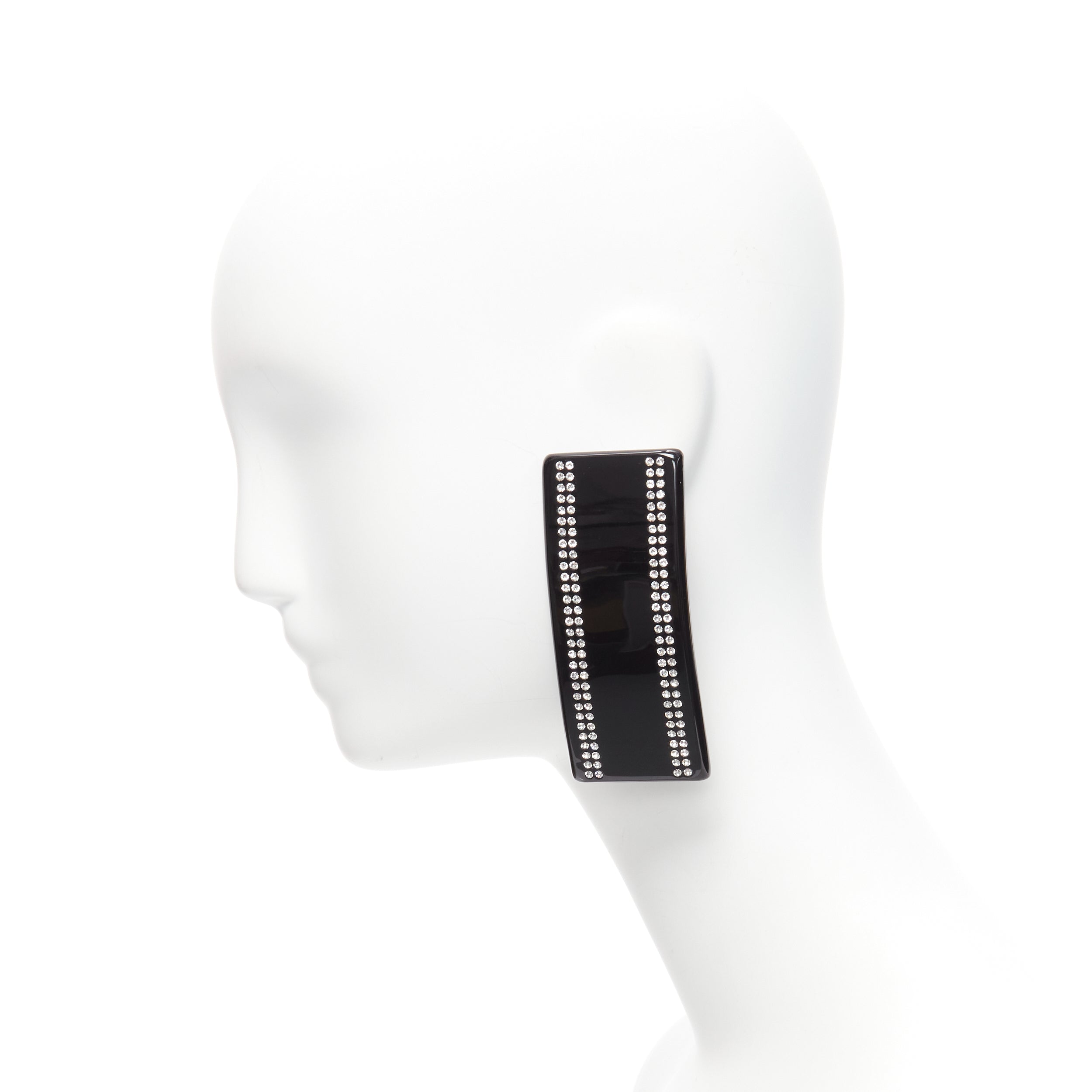 Balenciaga Crystal Pendant Earrings - Side view