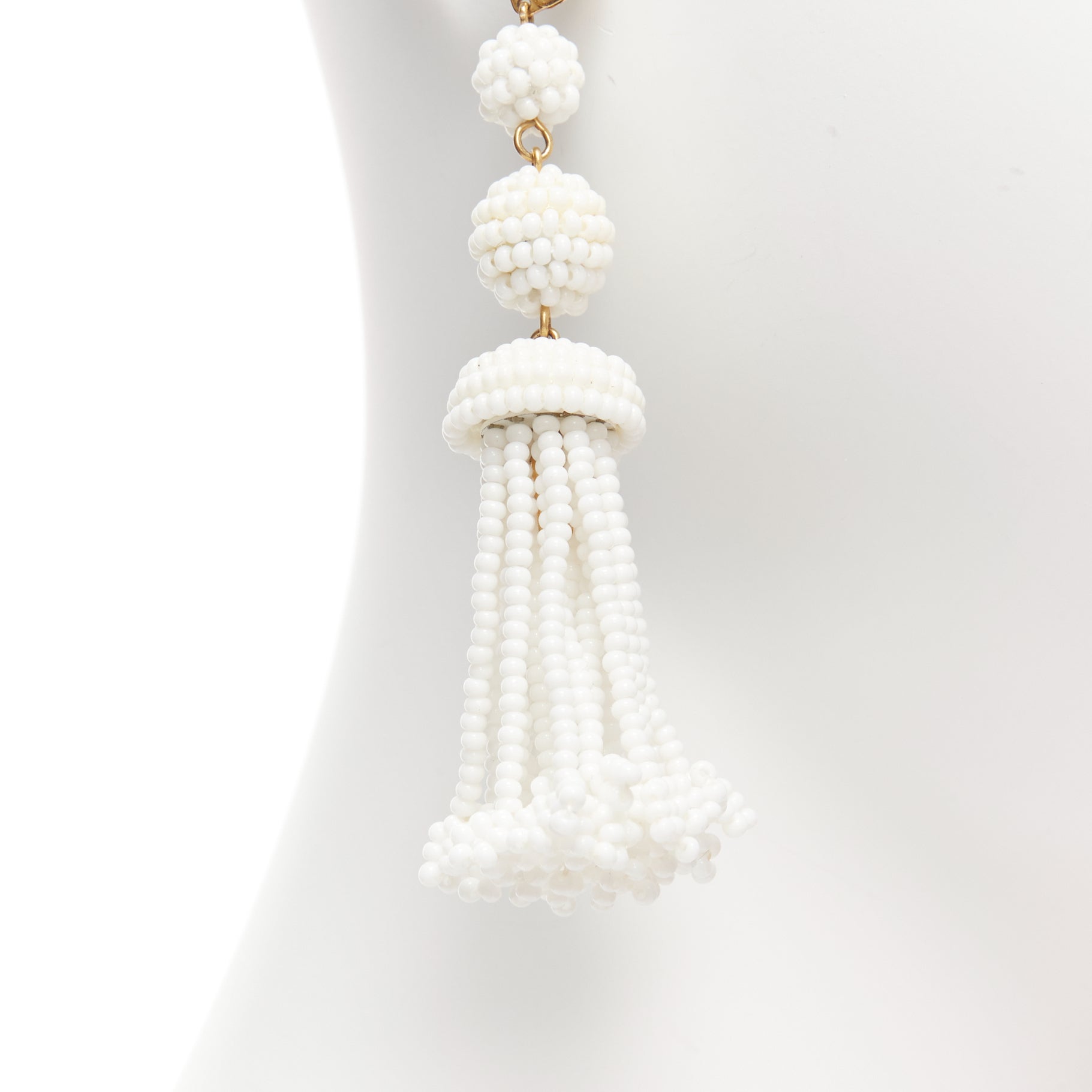 Celine Beaded Tassel Earrings - Image 6