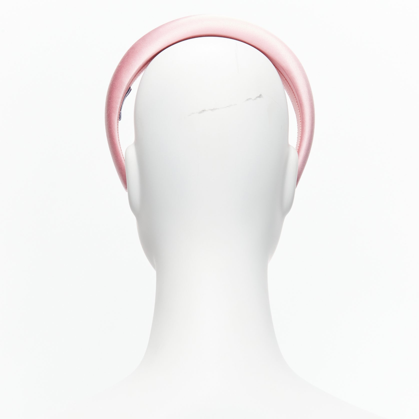 Prada Pink Satin Headband - Side view