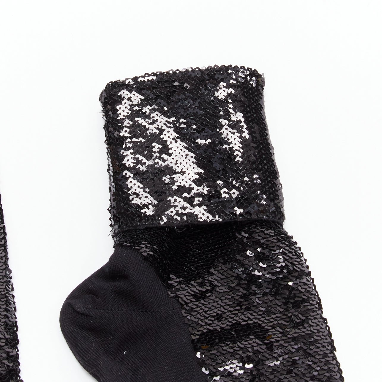 Saint Laurent Sequins Rolled Socks - Back view