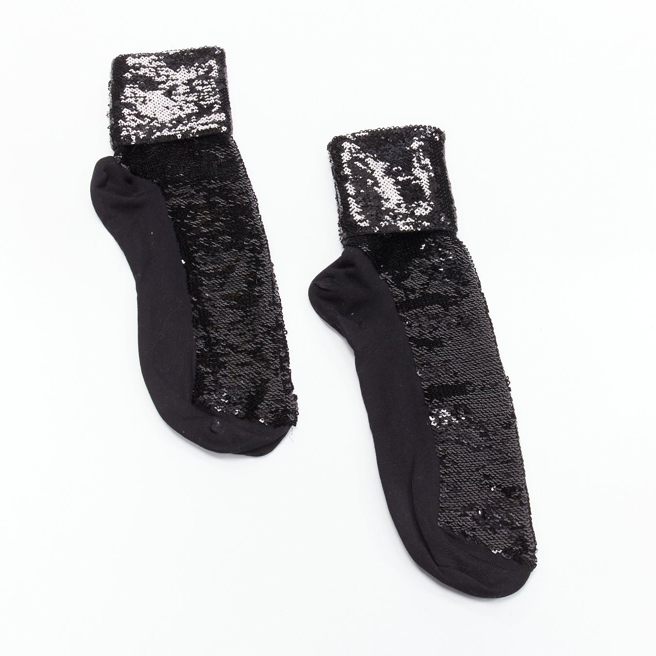 Saint Laurent Sequins Rolled Socks - Image 6