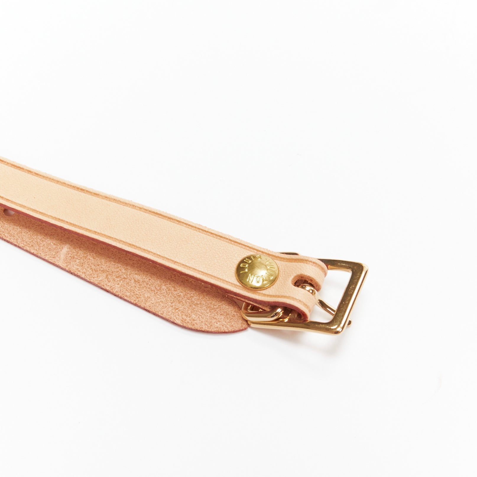 Louis Vuitton Gold Luggage Tag - Side view