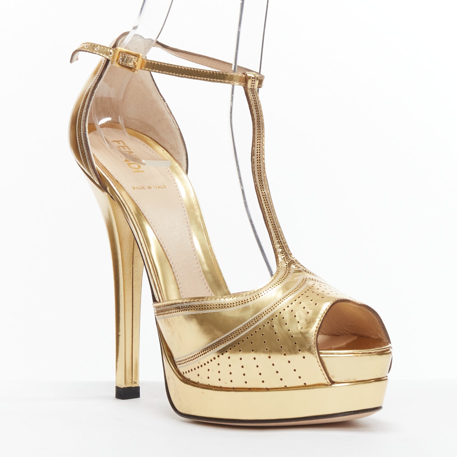 Fendi Flo T-Strap Platforms - Back view