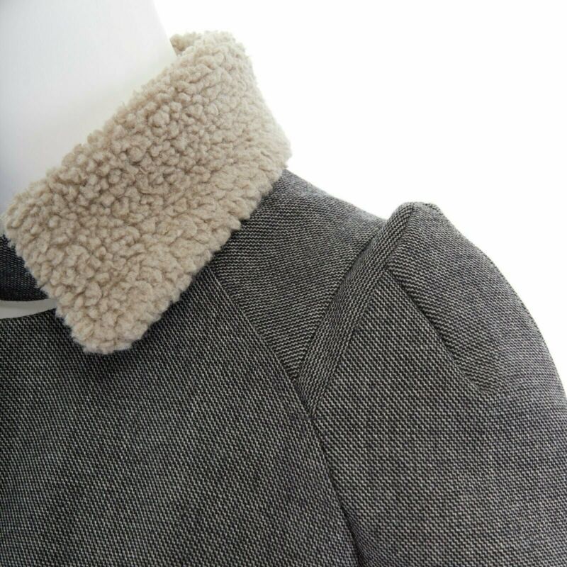 Undercover Shearling Belted Wool Coat - Back view