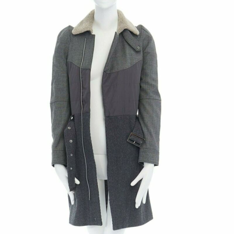 Undercover Shearling Belted Wool Coat - Image 6