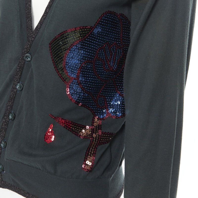 Undercover Floral Patch Cardigan - Back view